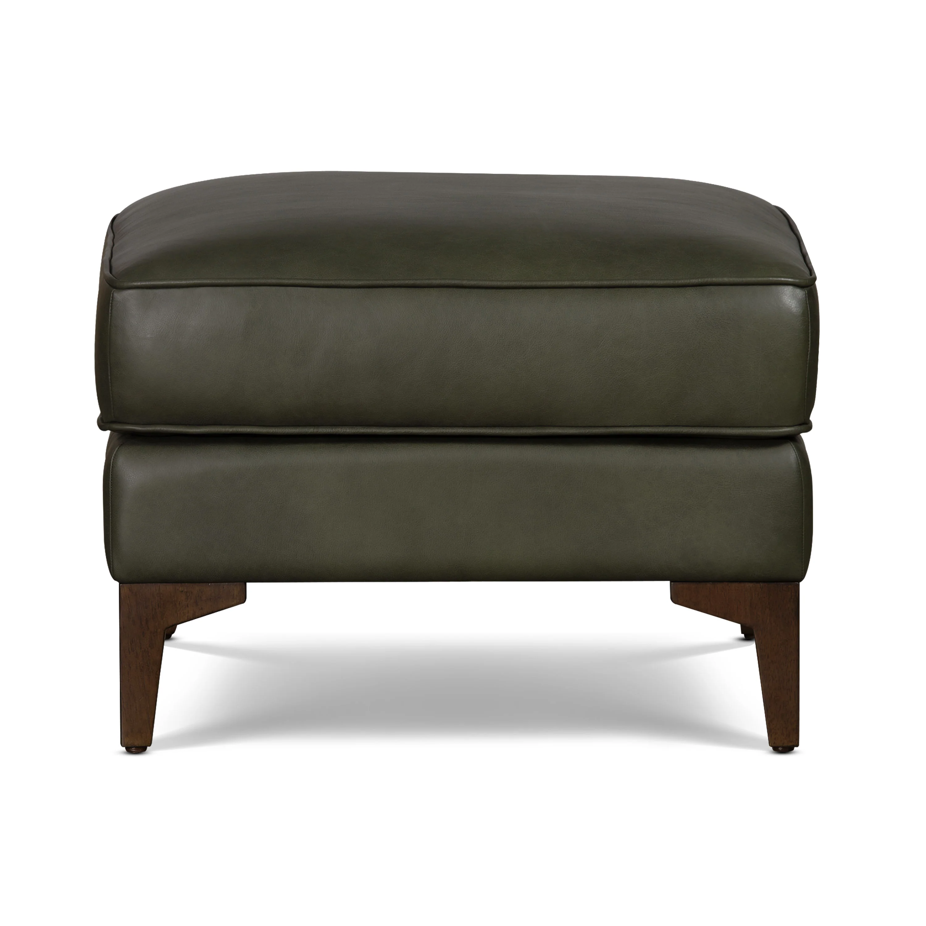 Essex Leather Ottoman 2.0 | Olivine Green - Image 4