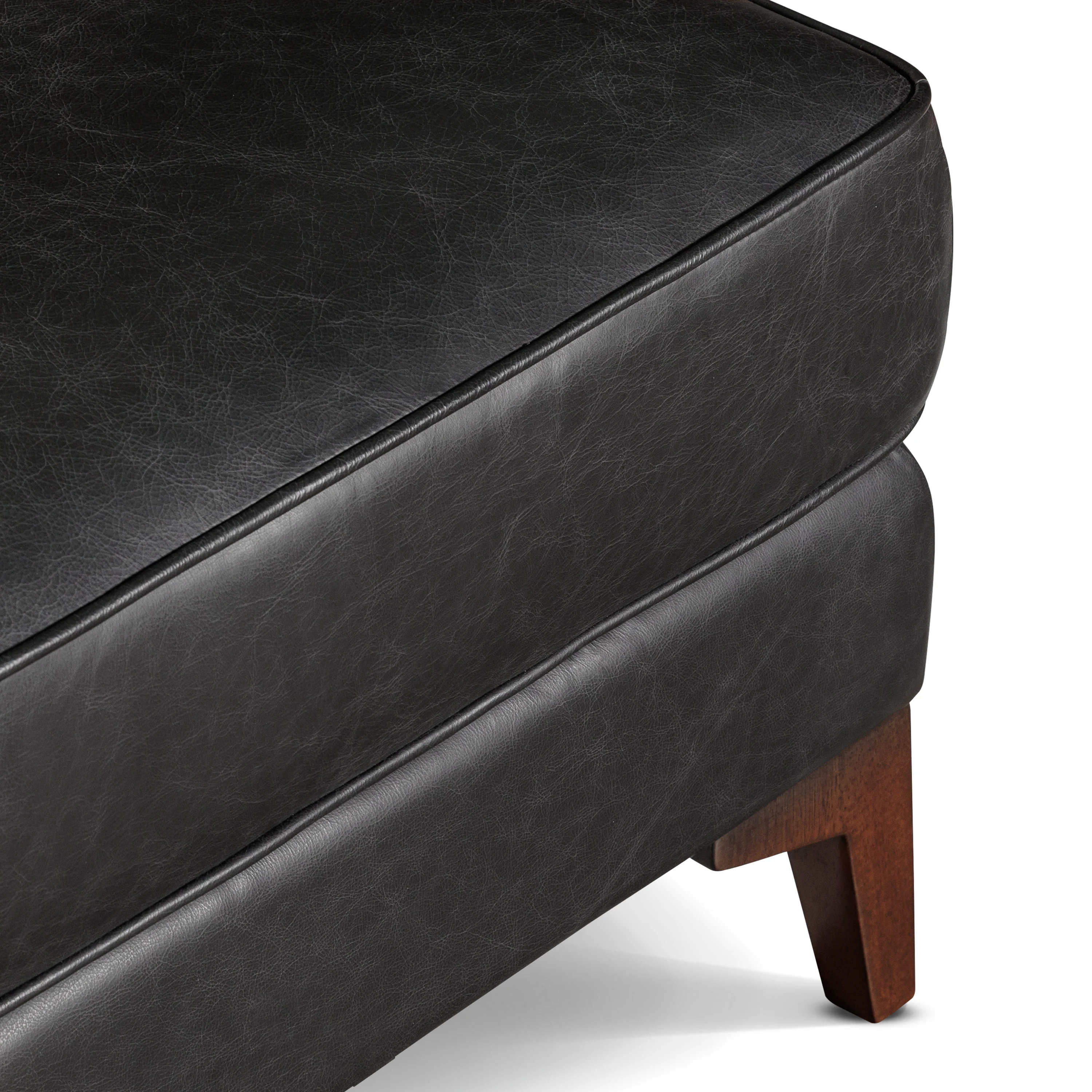 Essex Leather Ottoman 2.0 | Onyx Black - Image 8