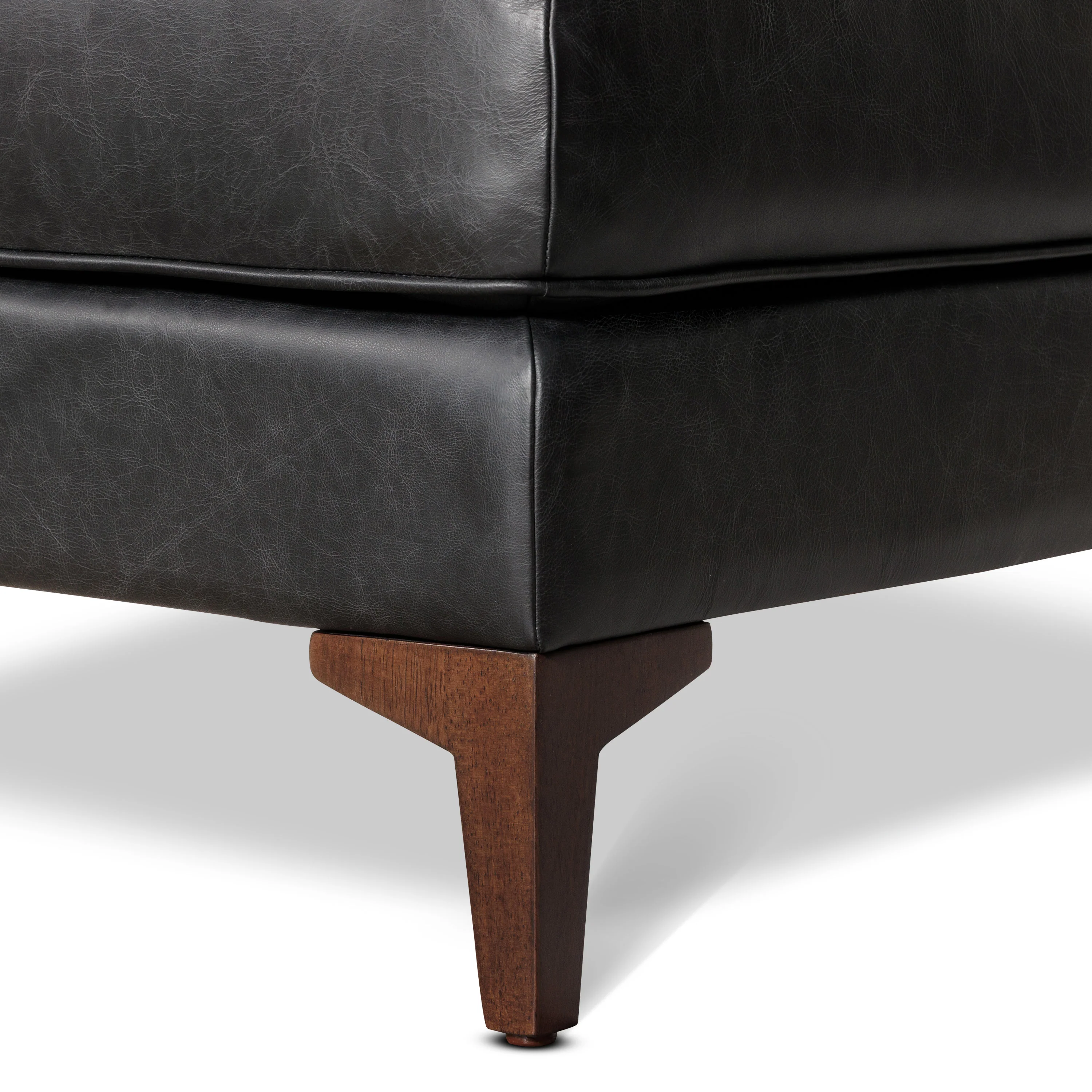 Essex Leather Ottoman 2.0 | Onyx Black - Image 9