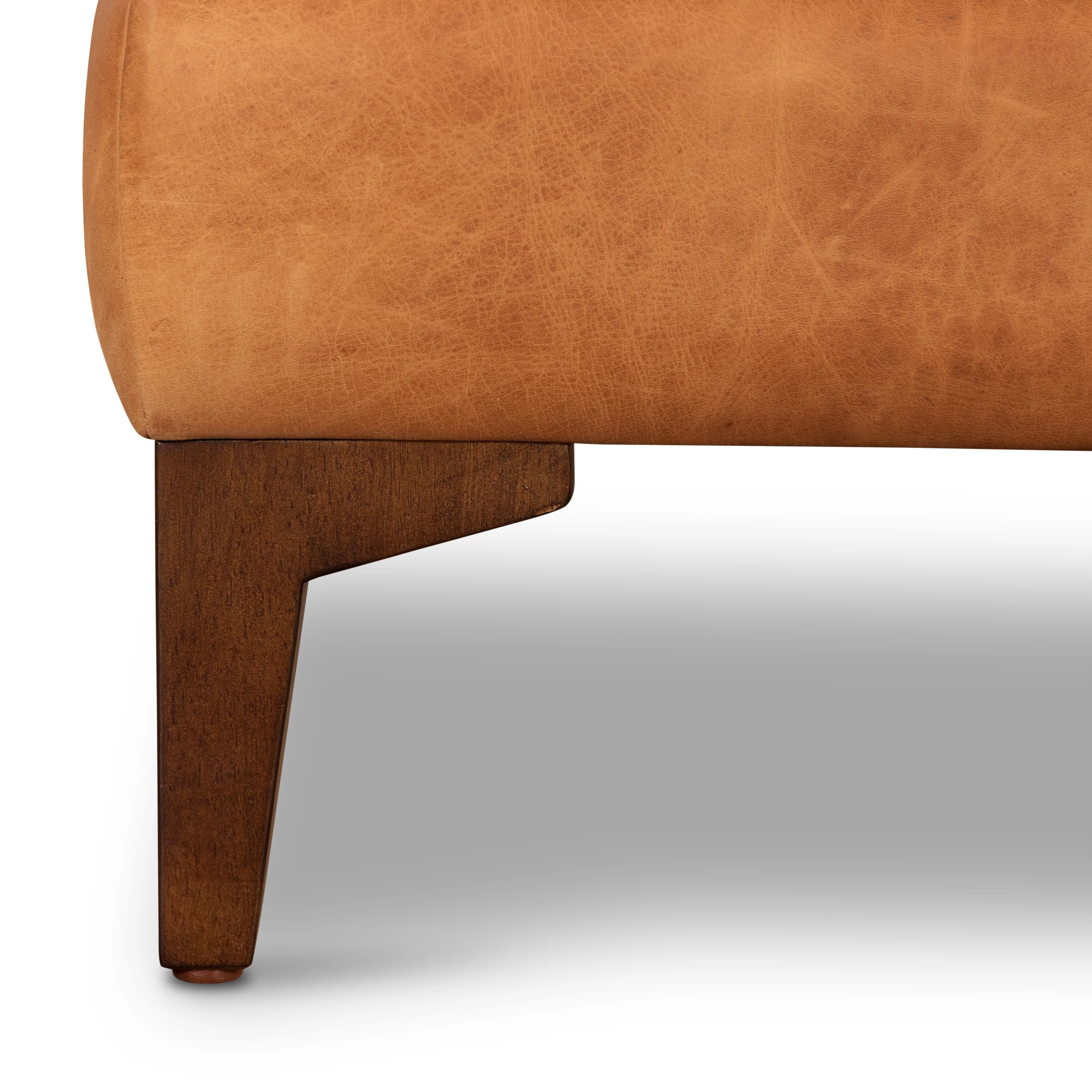 Essex Leather Ottoman | Cognac Tan - Image 10