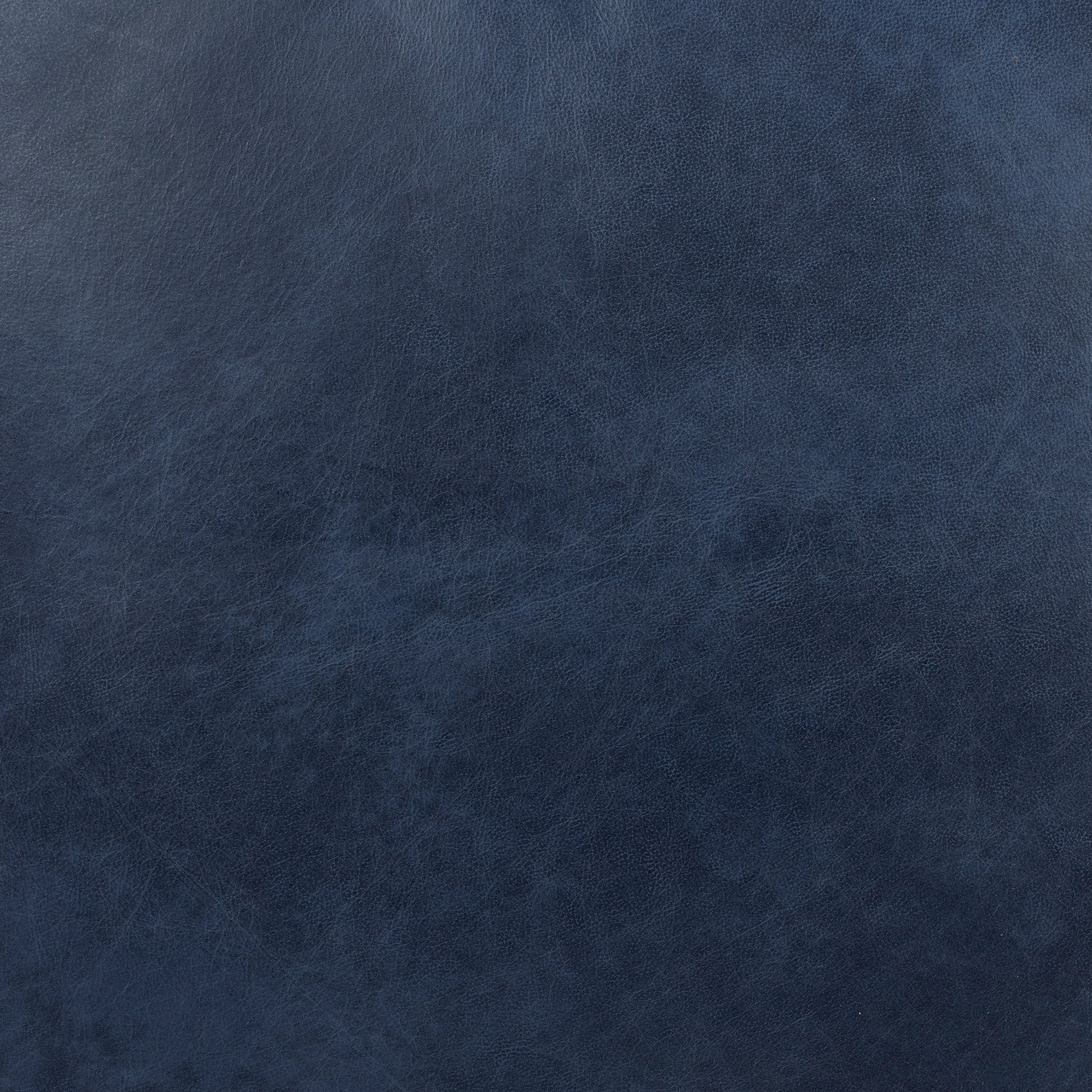 Essex Leather Ottoman | Midnight Blue - Image 11
