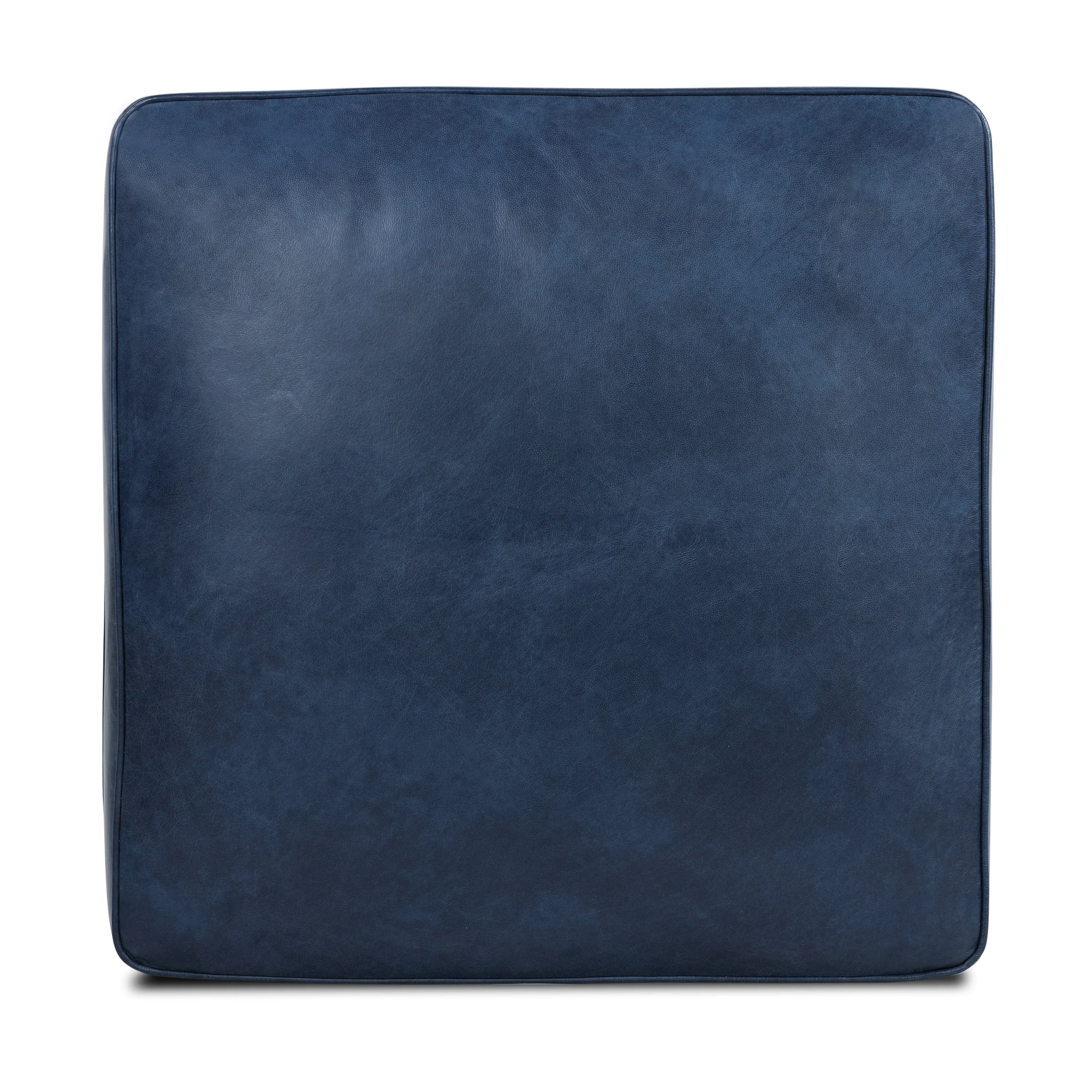 Essex Leather Ottoman | Midnight Blue - Image 4