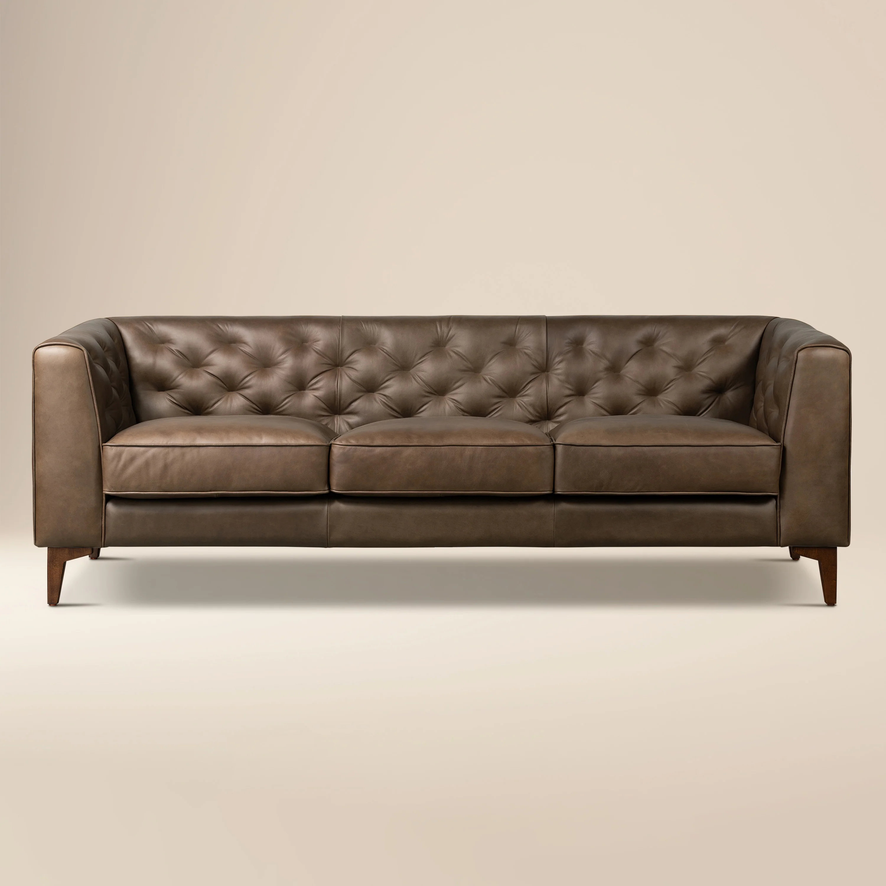 Essex 89" Leather Sofa | Cocoa Brown