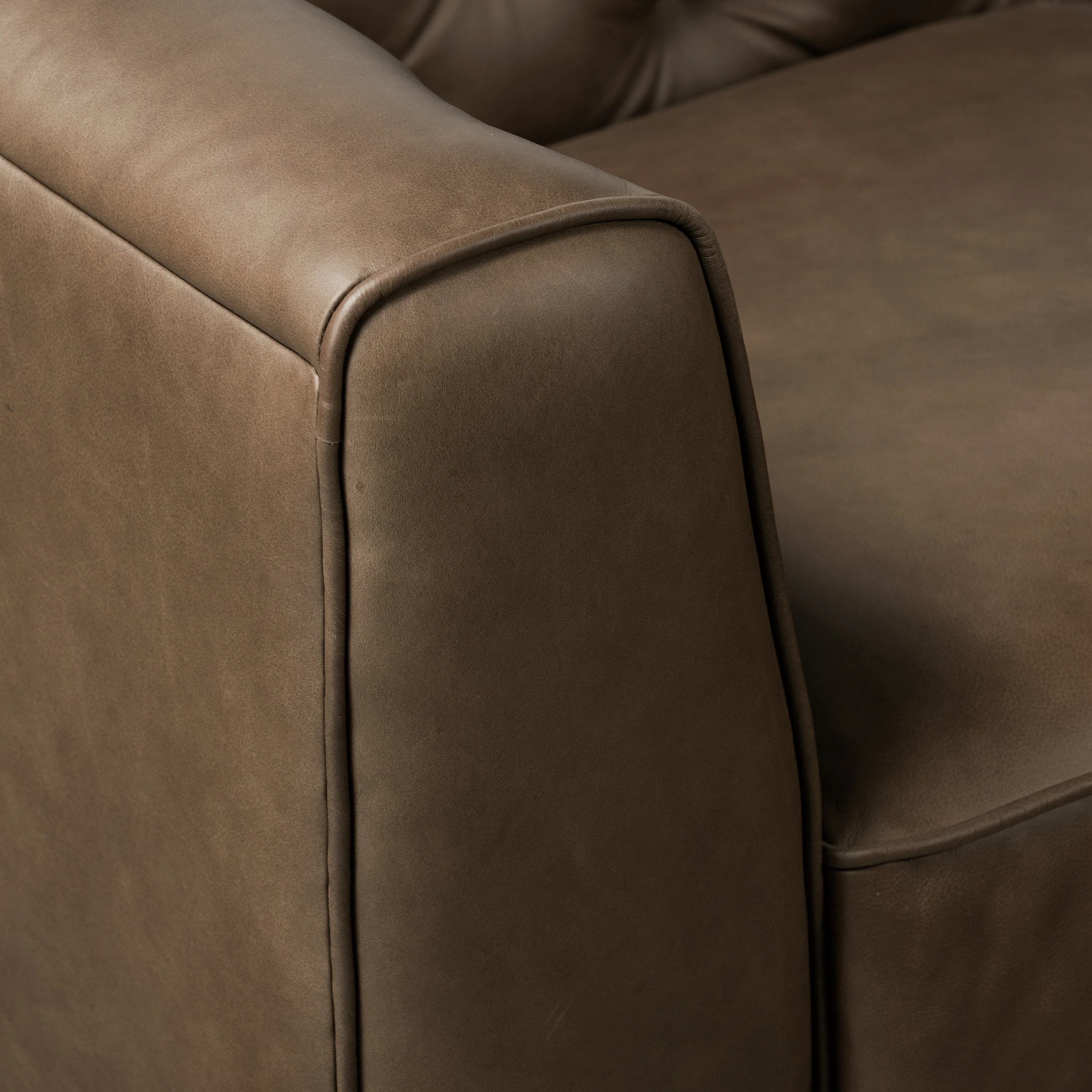 Essex 89" Leather Sofa | Cocoa Brown - Image 12