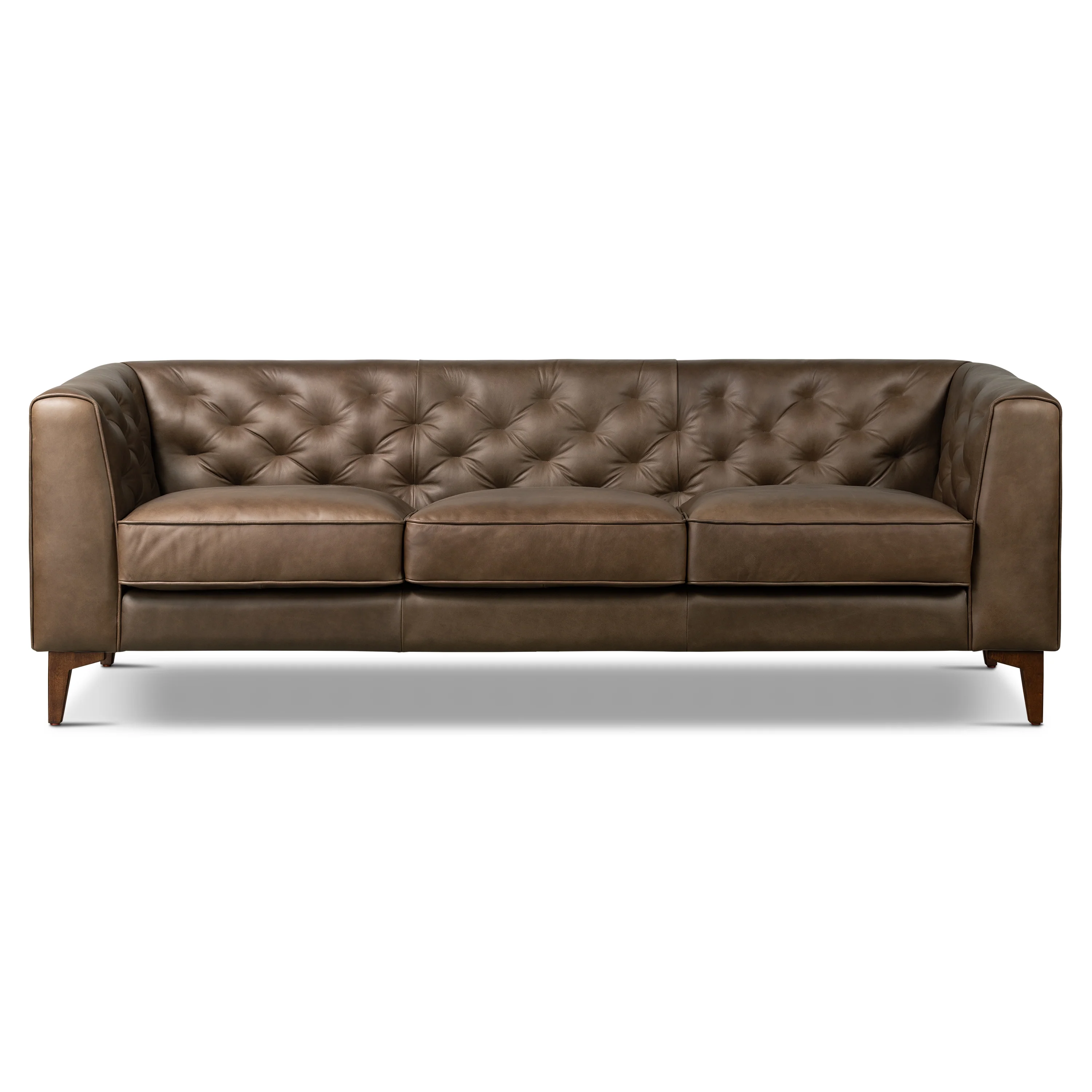 Essex 89" Leather Sofa | Cocoa Brown - Image 4