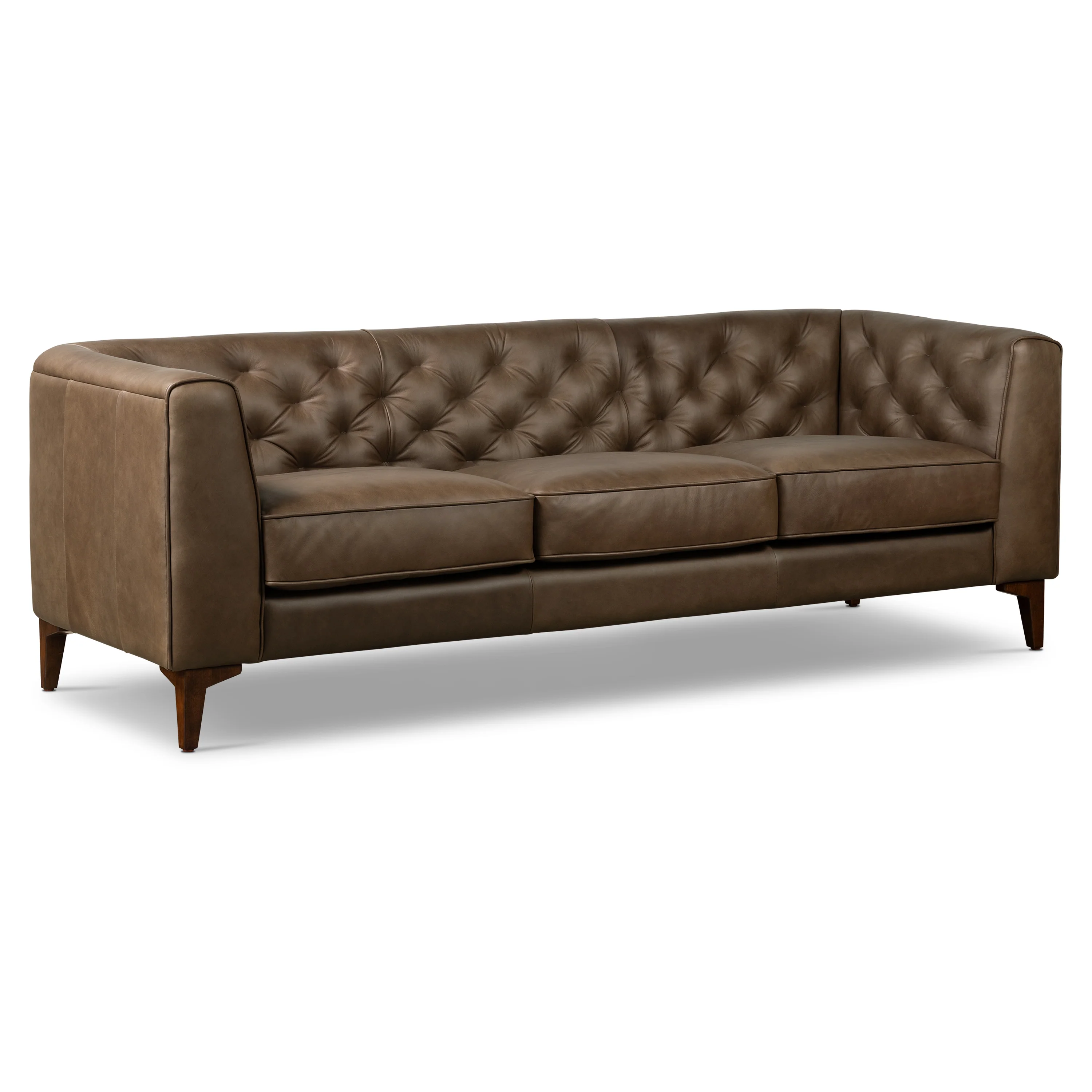 Essex 89" Leather Sofa | Cocoa Brown - Image 5