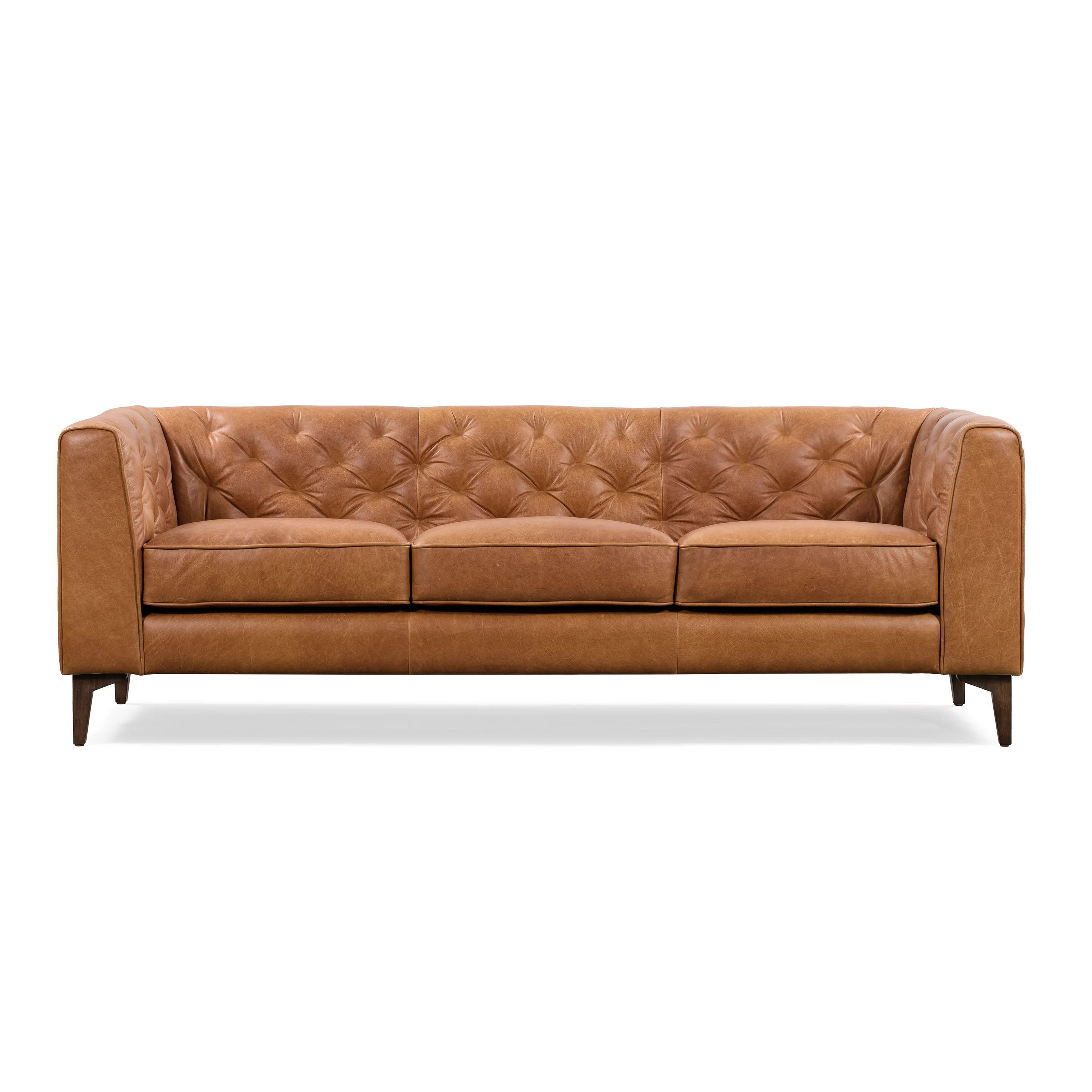 Essex 89" Leather Sofa | Cognac Tan - Image 3