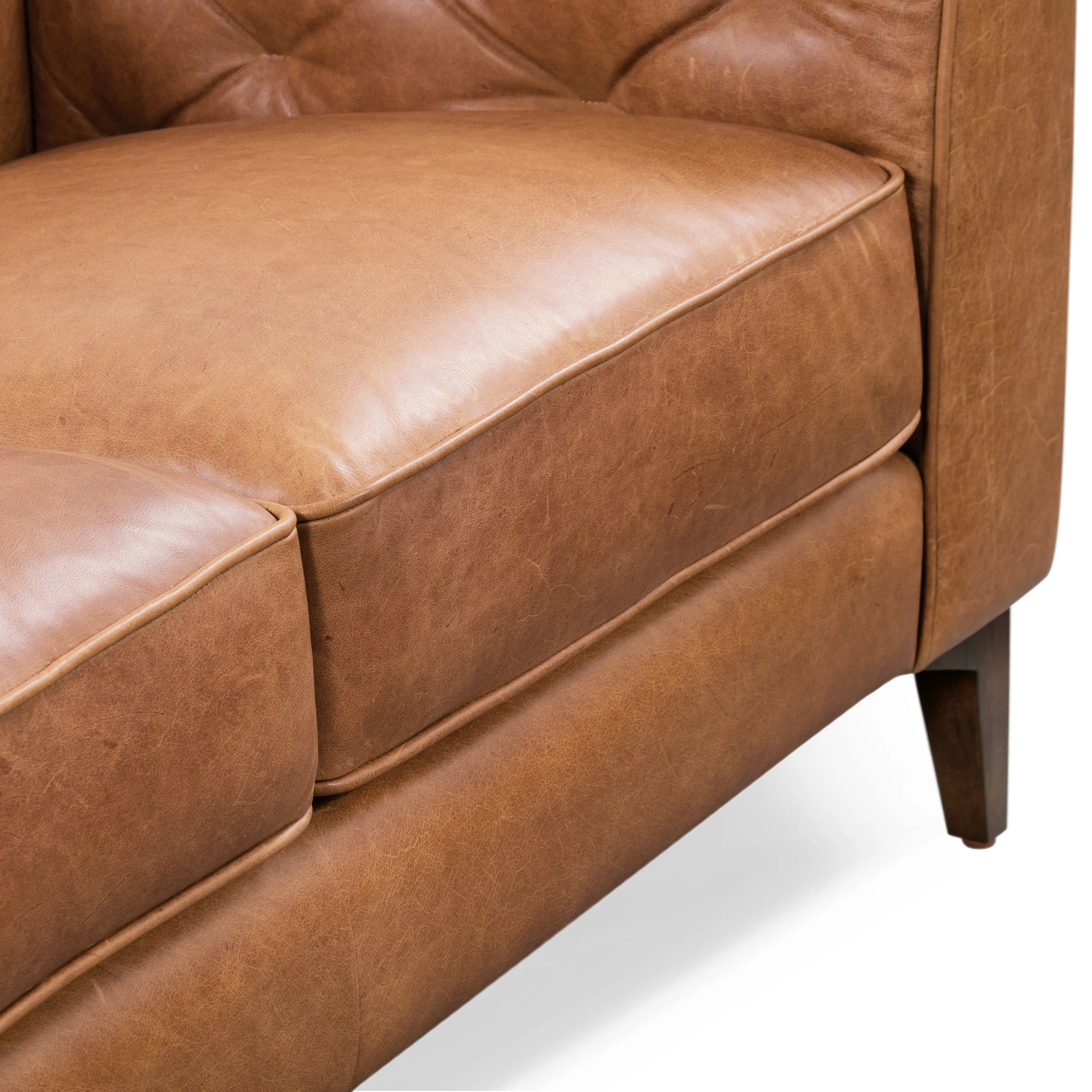 Essex 89" Leather Sofa | Cognac Tan - Image 8
