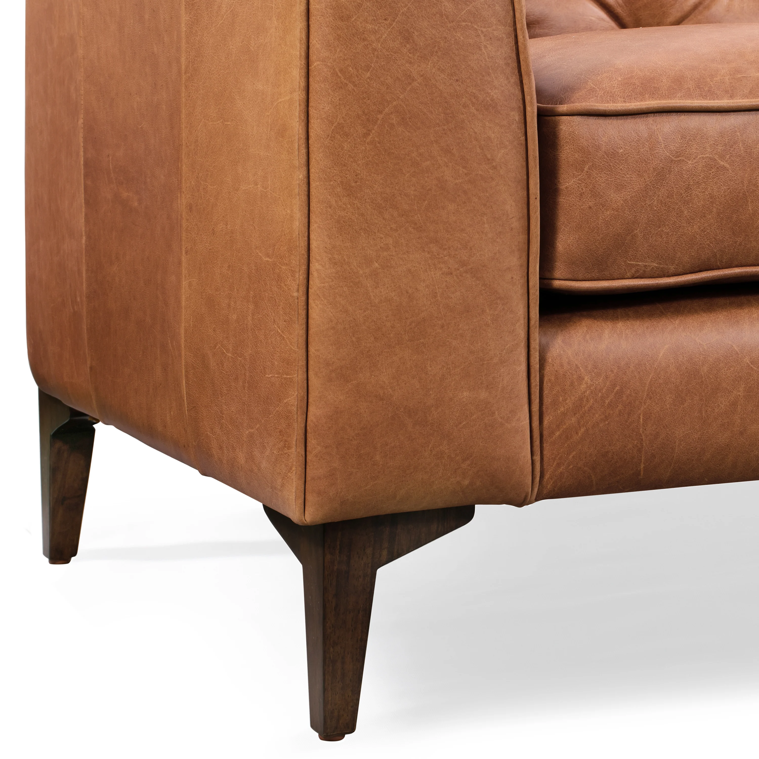 Essex 89" Leather Sofa | Cognac Tan - Image 9