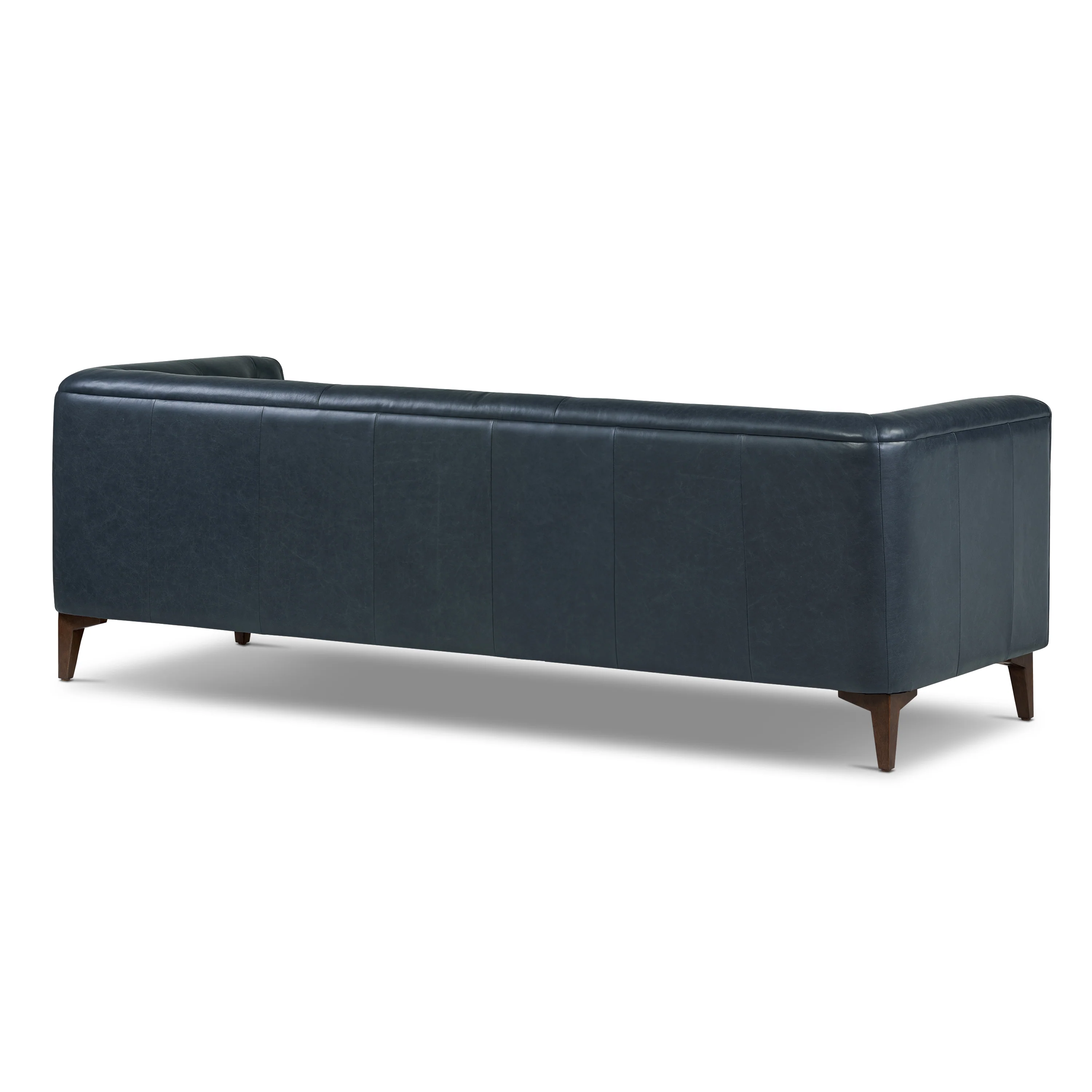 Essex 89" Leather Sofa | Deepsky Blue - Image 6