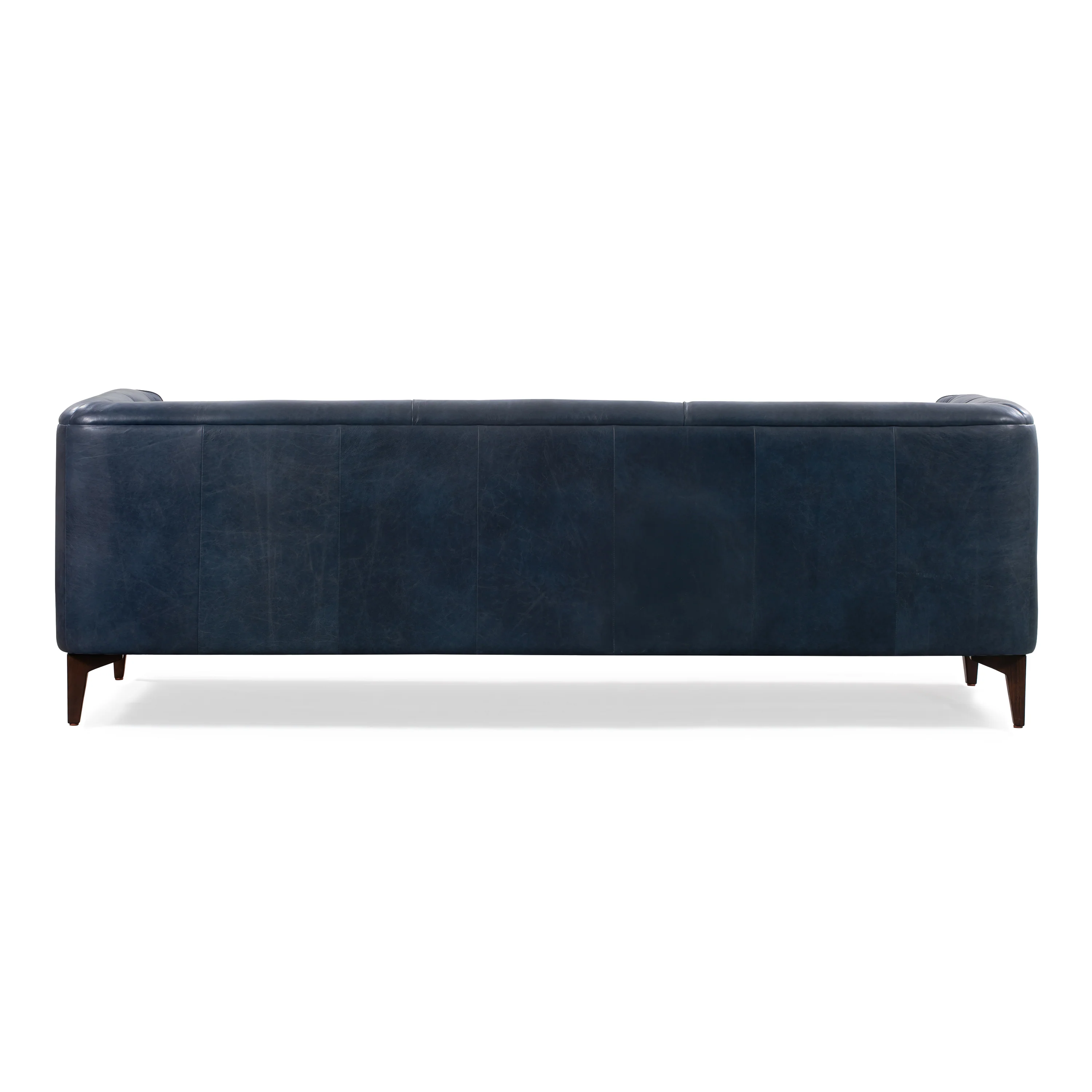 Essex 89" Leather Sofa | Midnight Blue - Image 7