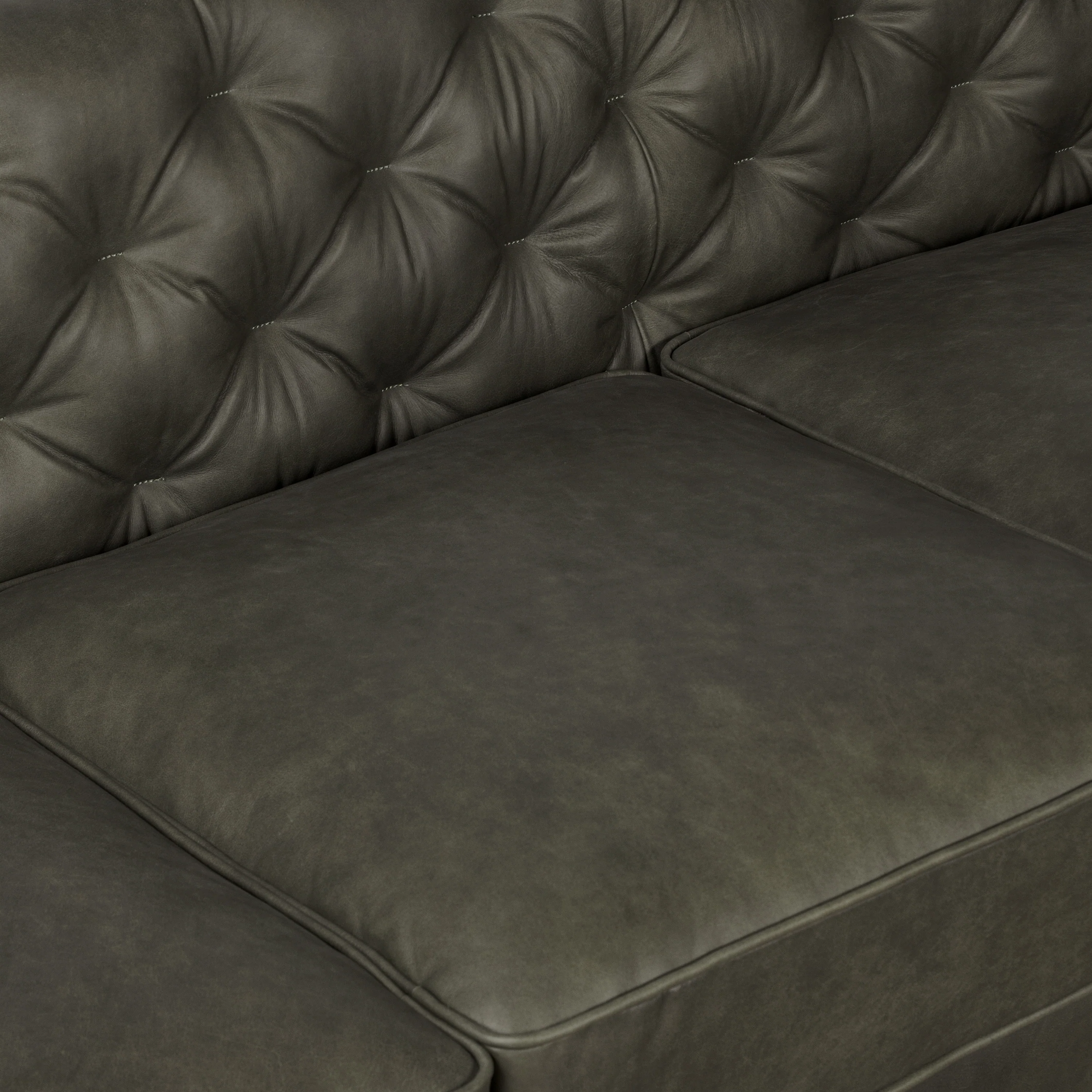 Essex 89" Leather Sofa | Olivine Green - Image 13