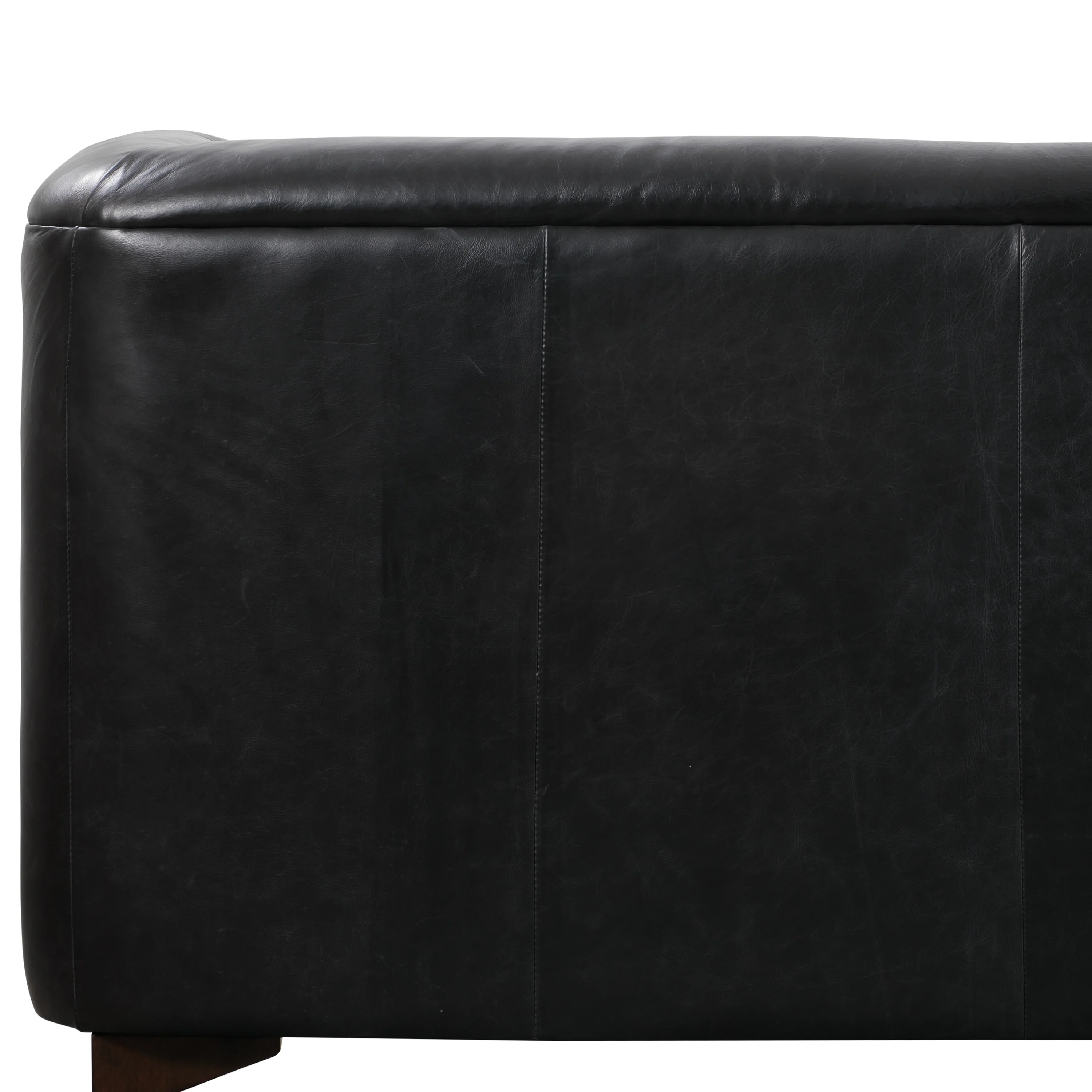 Essex 89" Leather Sofa | Onyx Black - Image 13