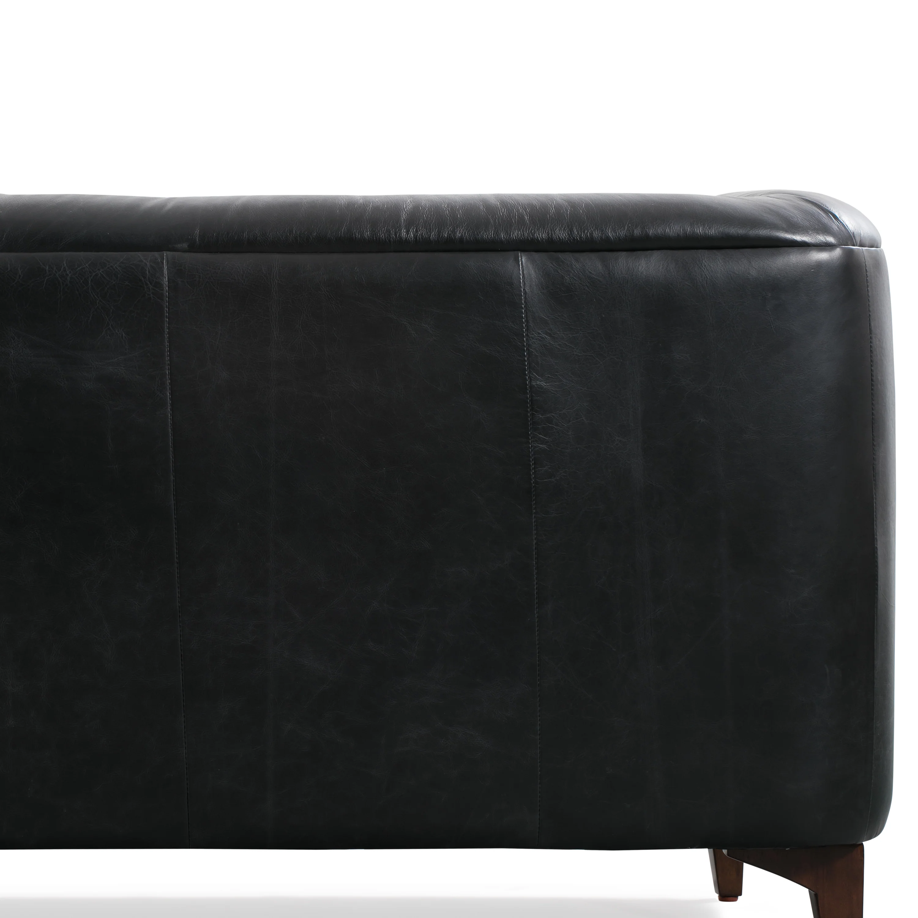 Essex 89" Leather Sofa | Onyx Black - Image 14