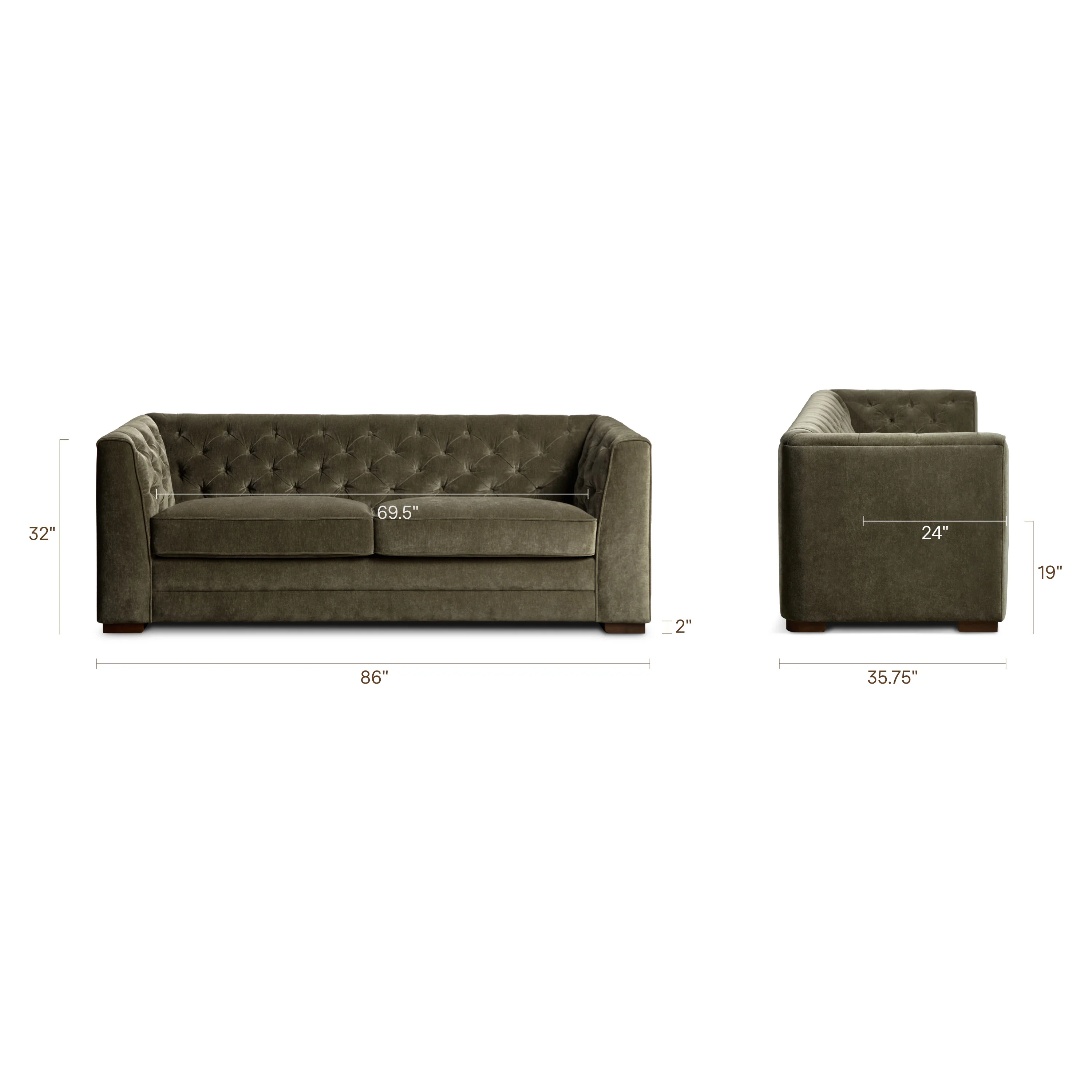 Essex Pull-Out Convertible Sleeper Sofa (86") | Lume Green - Image 21
