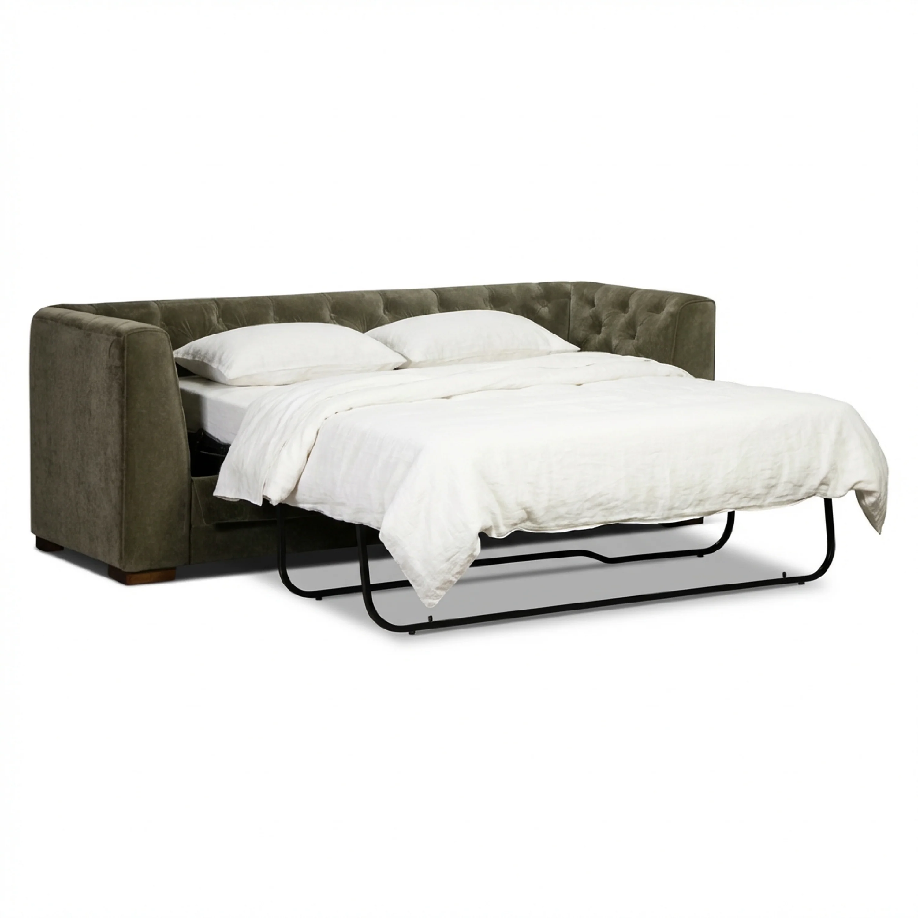 Essex Pull-Out Convertible Sleeper Sofa (86") | Lume Green - Image 8
