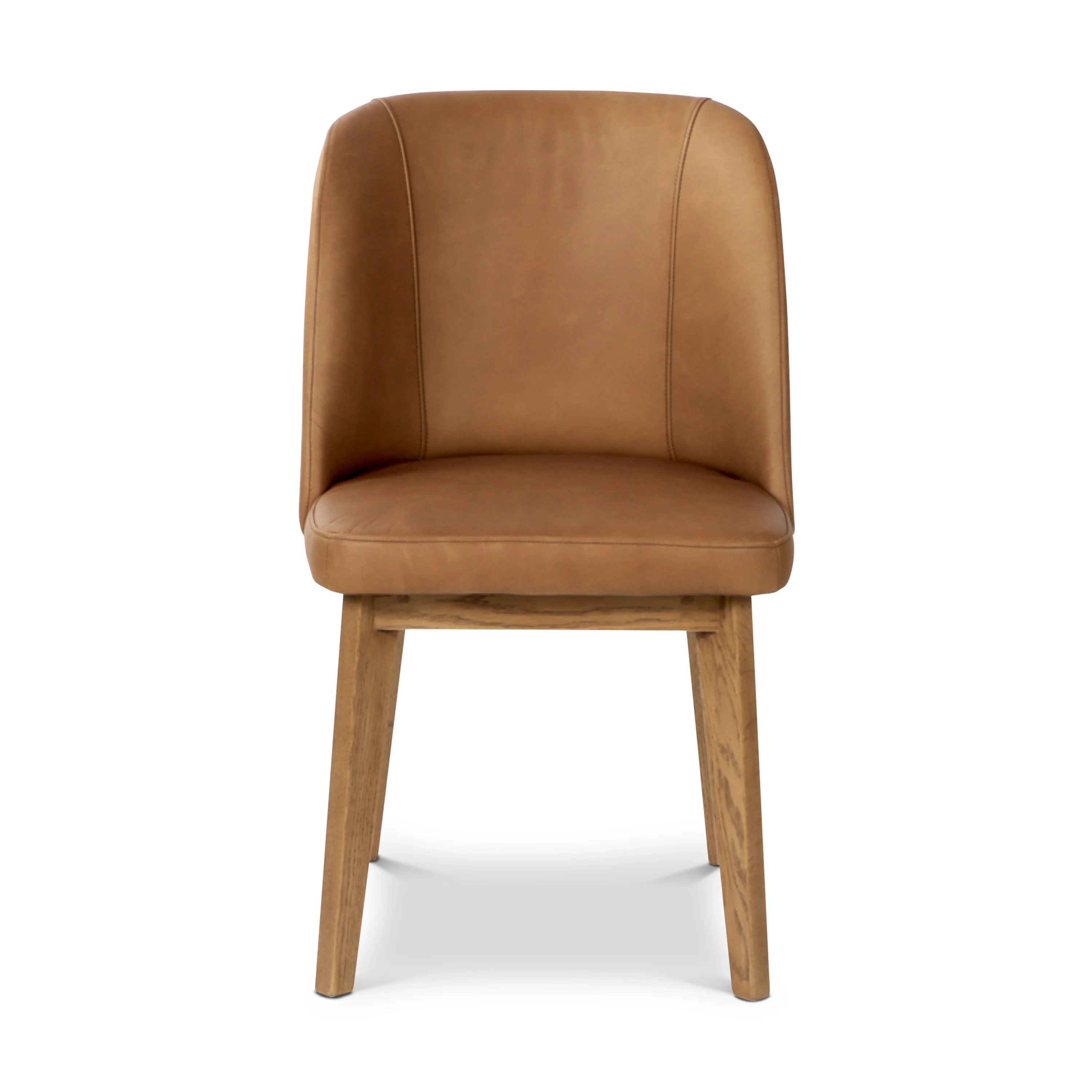 Fawn Leather Dining Chair | Waxed Tan - Image 3