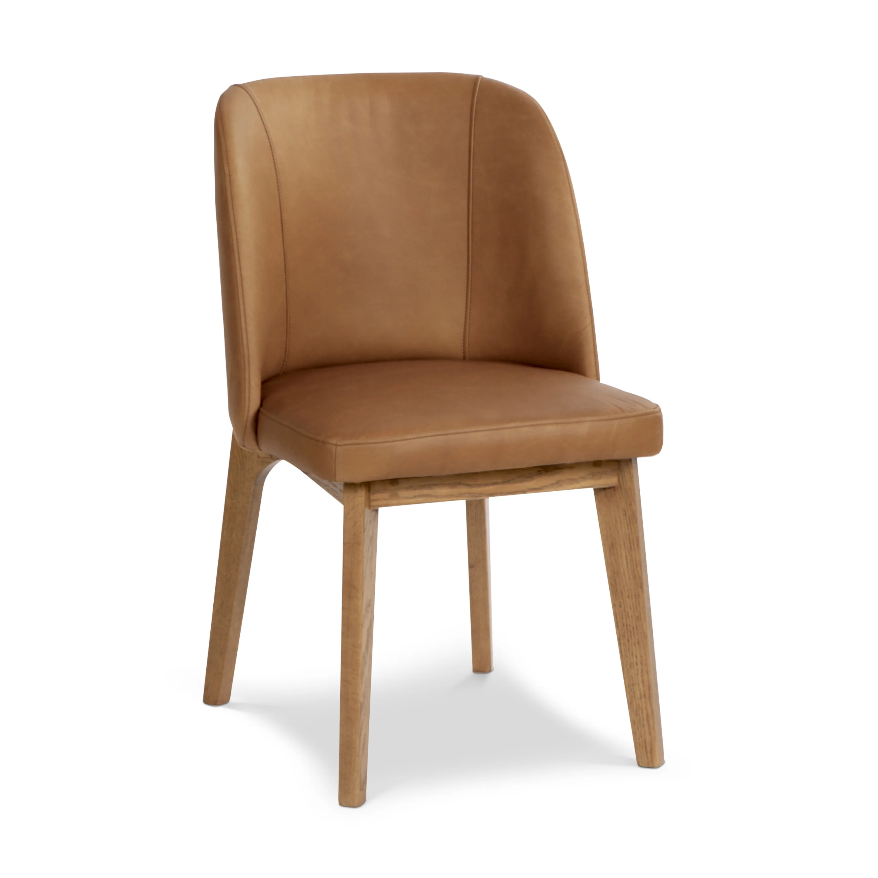 Fawn Leather Dining Chair | Waxed Tan - Image 4