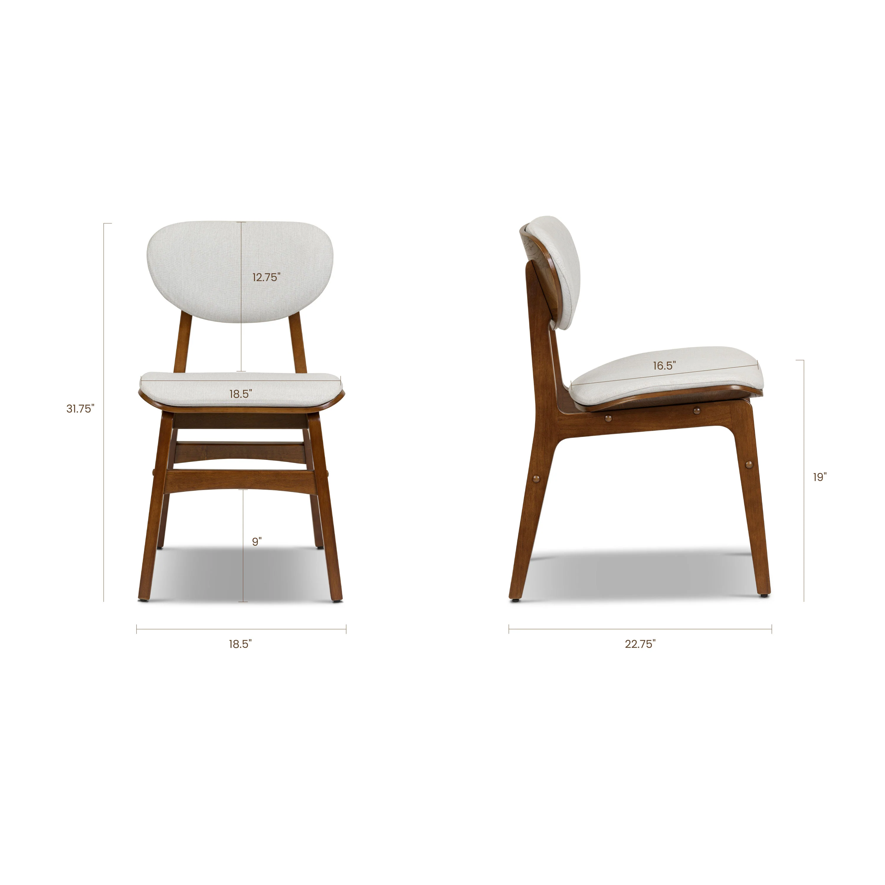 Finnley Dining Chair with Removable / Washable Covers | Pearlstone Ivory | Set of 2 - Image 20