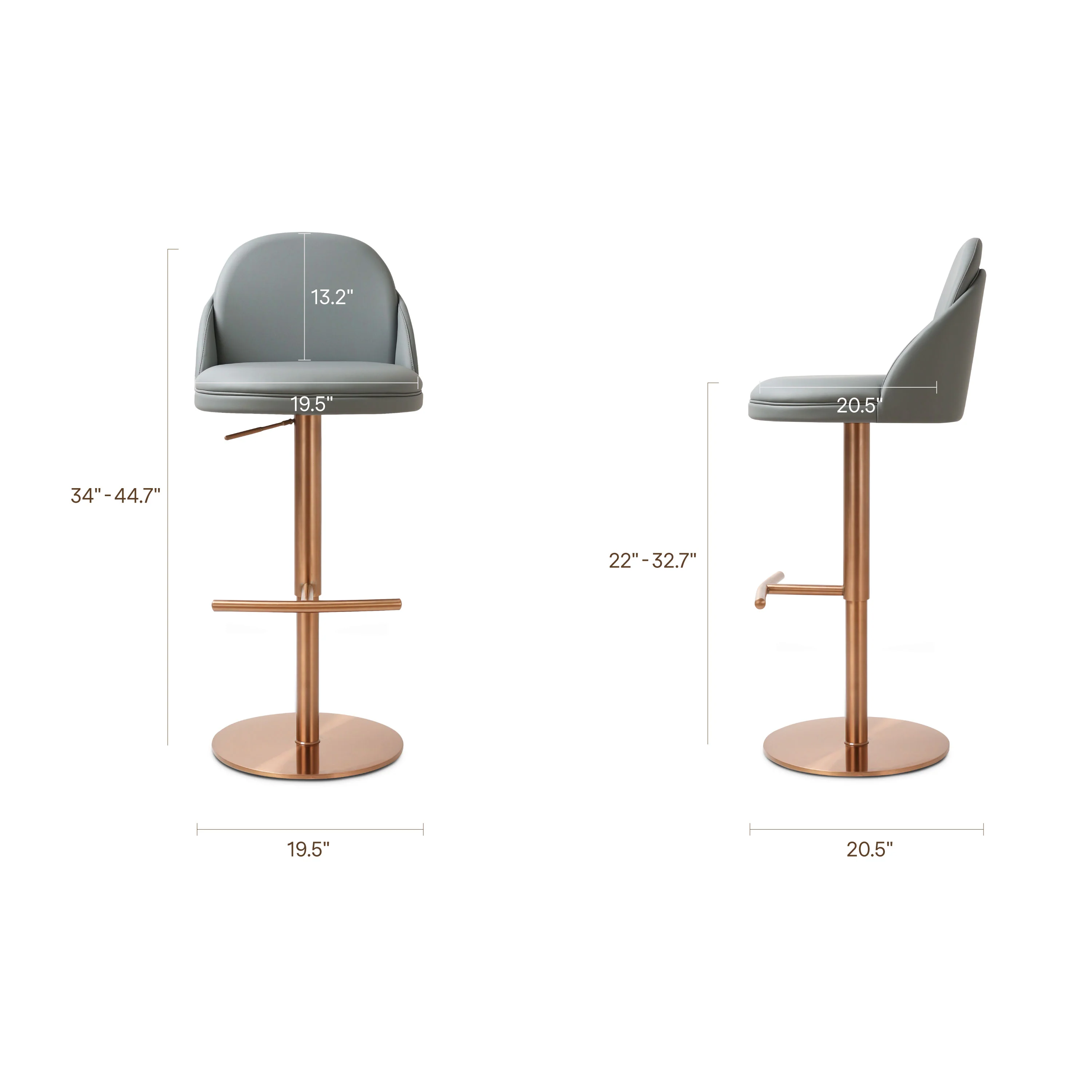 Finta Counter Stool | Cloud Grey - Image 13