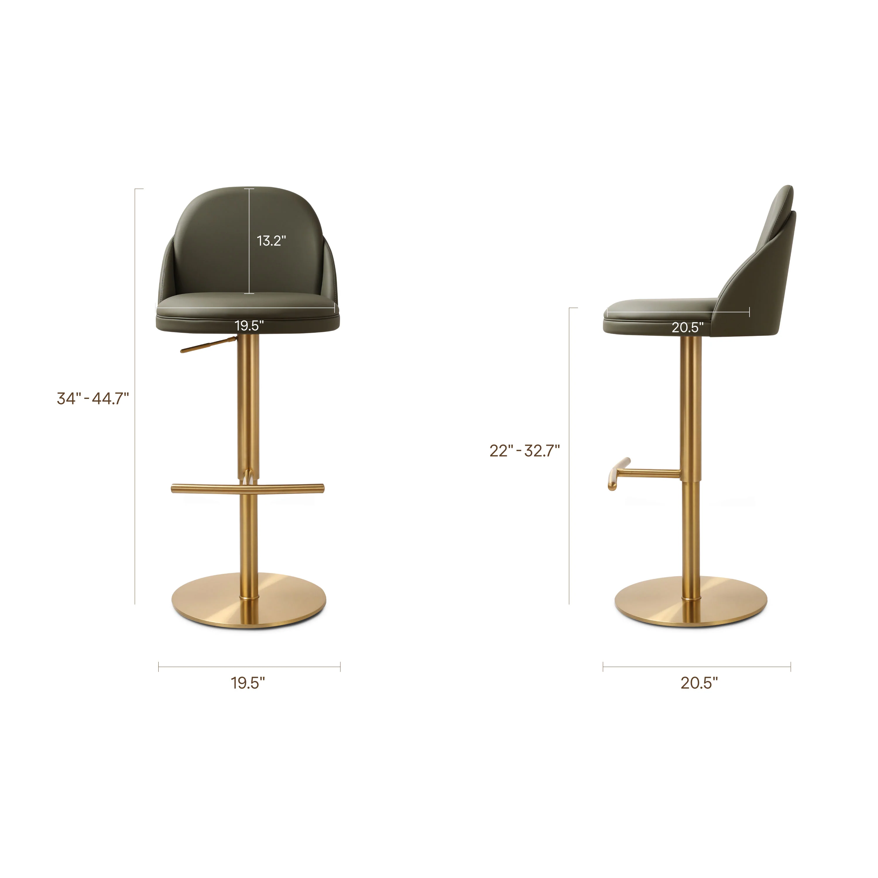 Finta Counter Stool | Fiori Green - Image 12