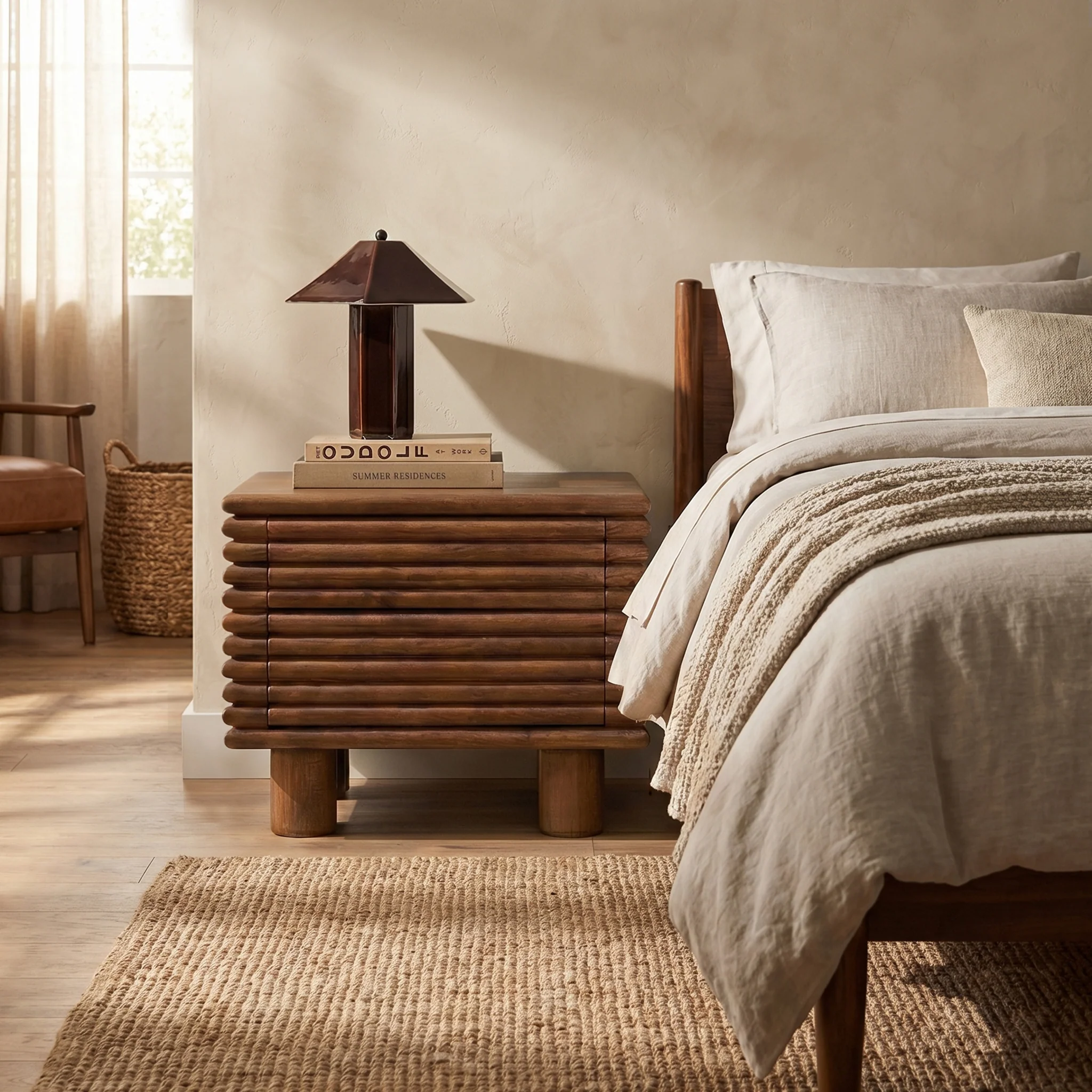 Flascio Nightstand | Walnut - Image 2