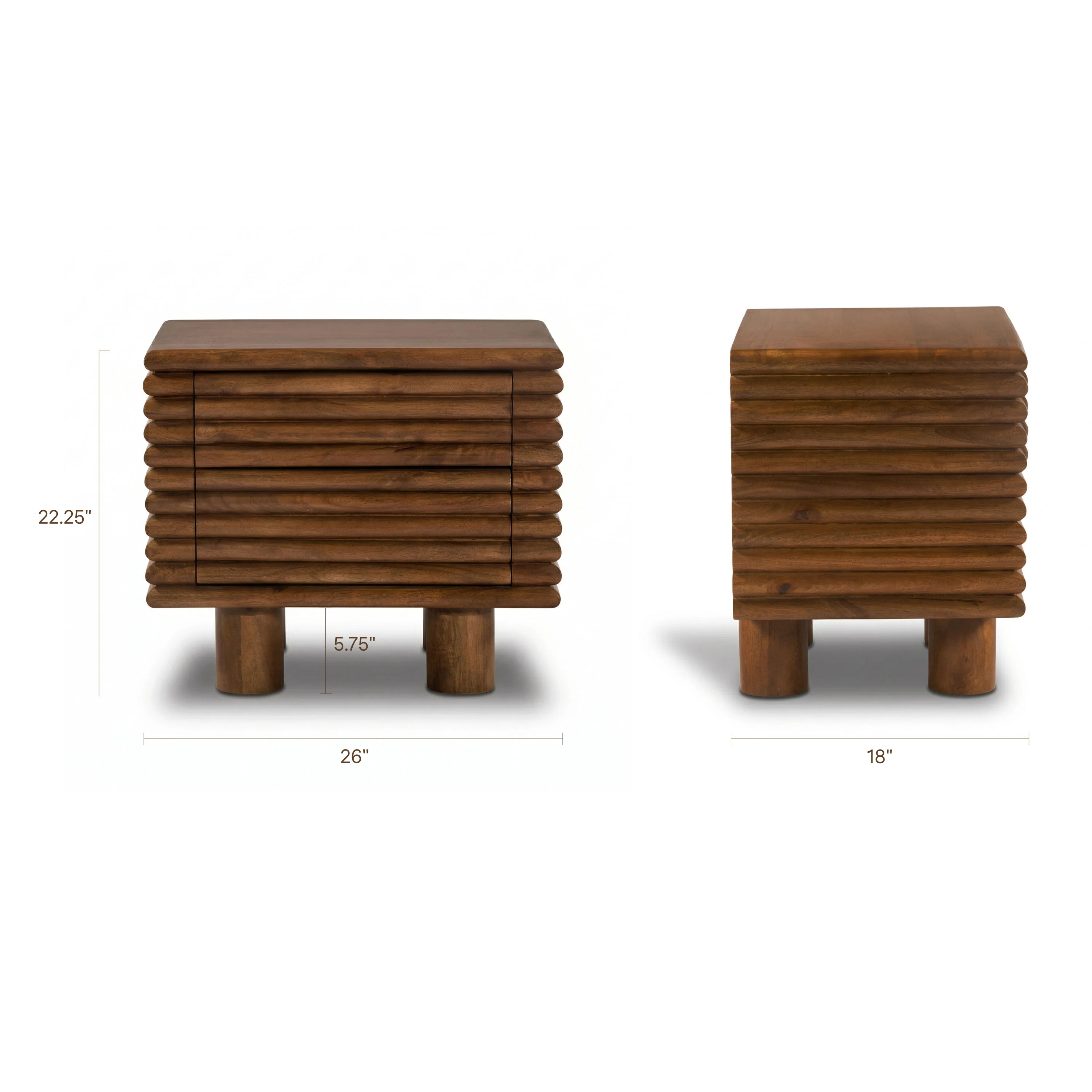 Flascio Nightstand | Walnut - Image 8