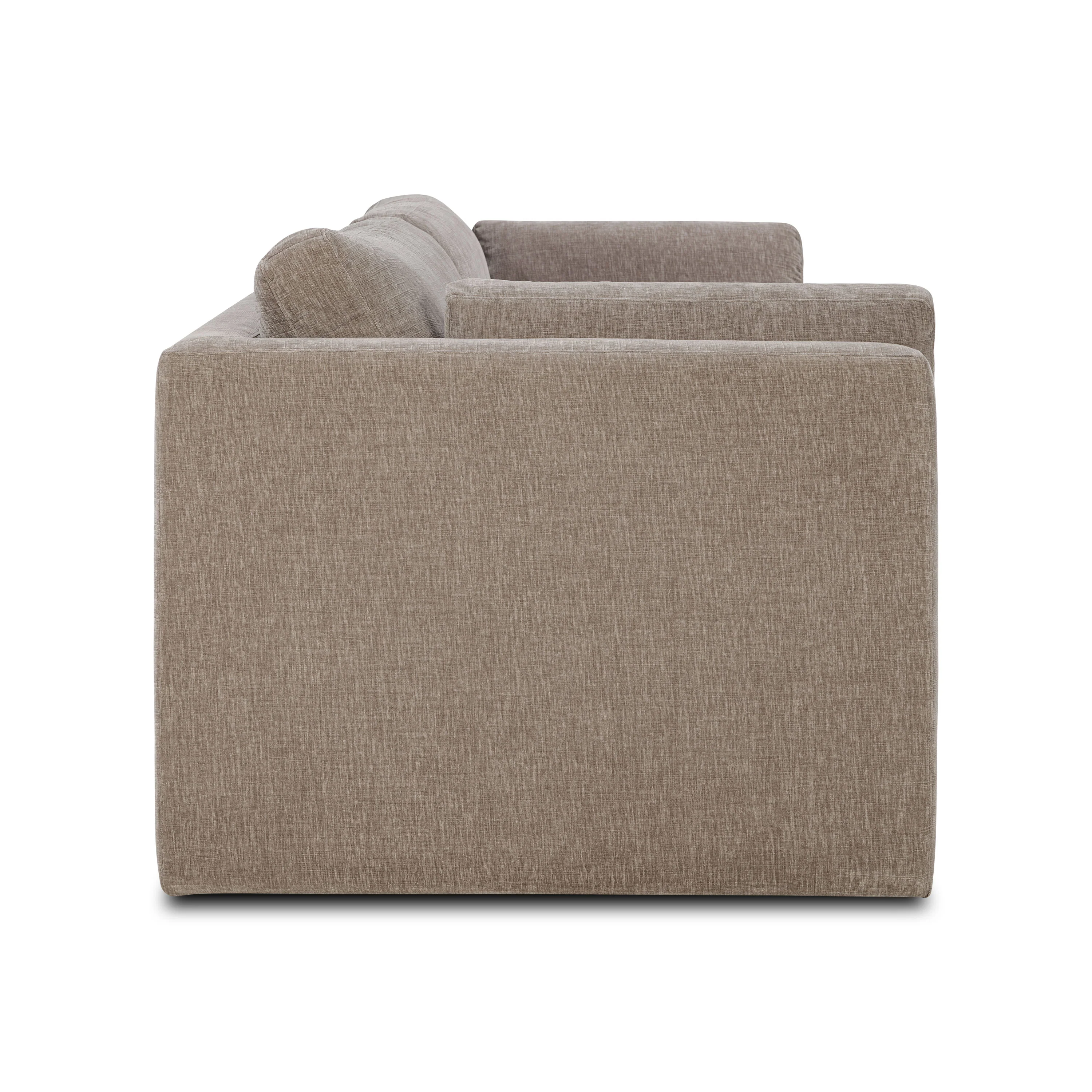 Geneva 99" Sofa | Taupe Brown - Image 6