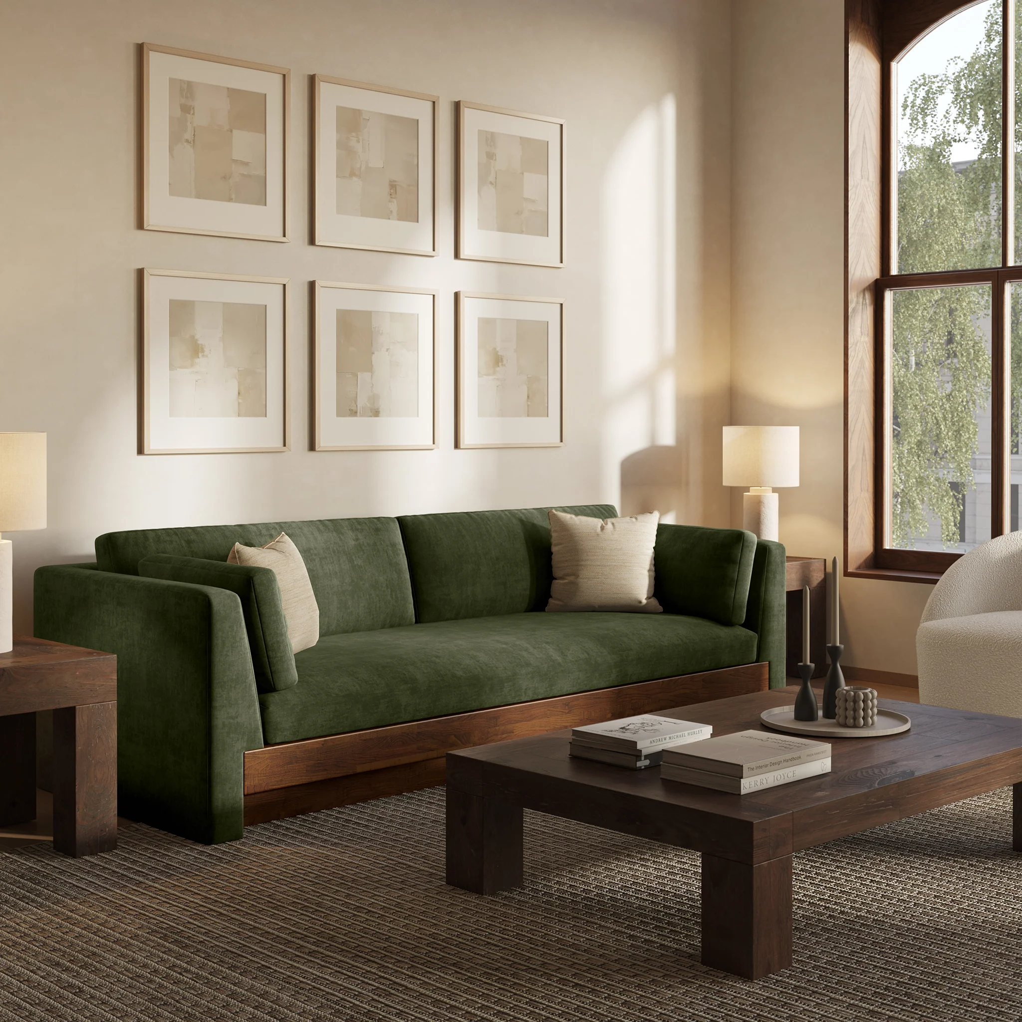 Geneva 99" Sofa | Sagano Green - Image 3