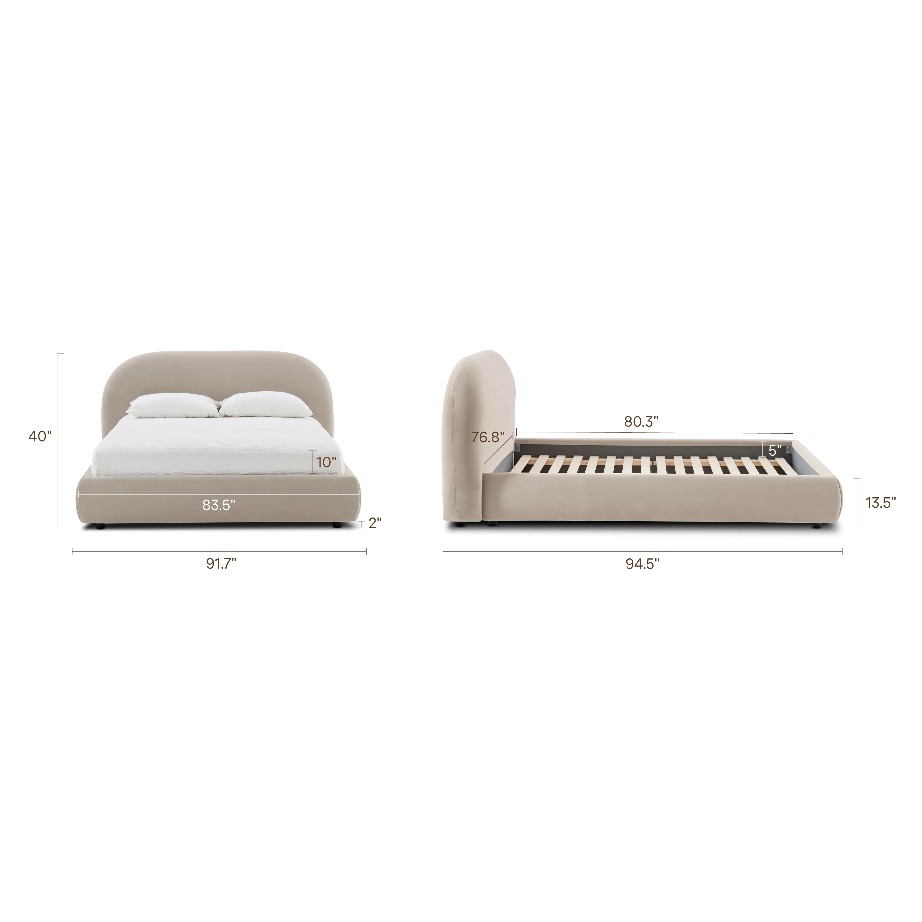 Genoa Bed | Dune Brown | King - Image 17