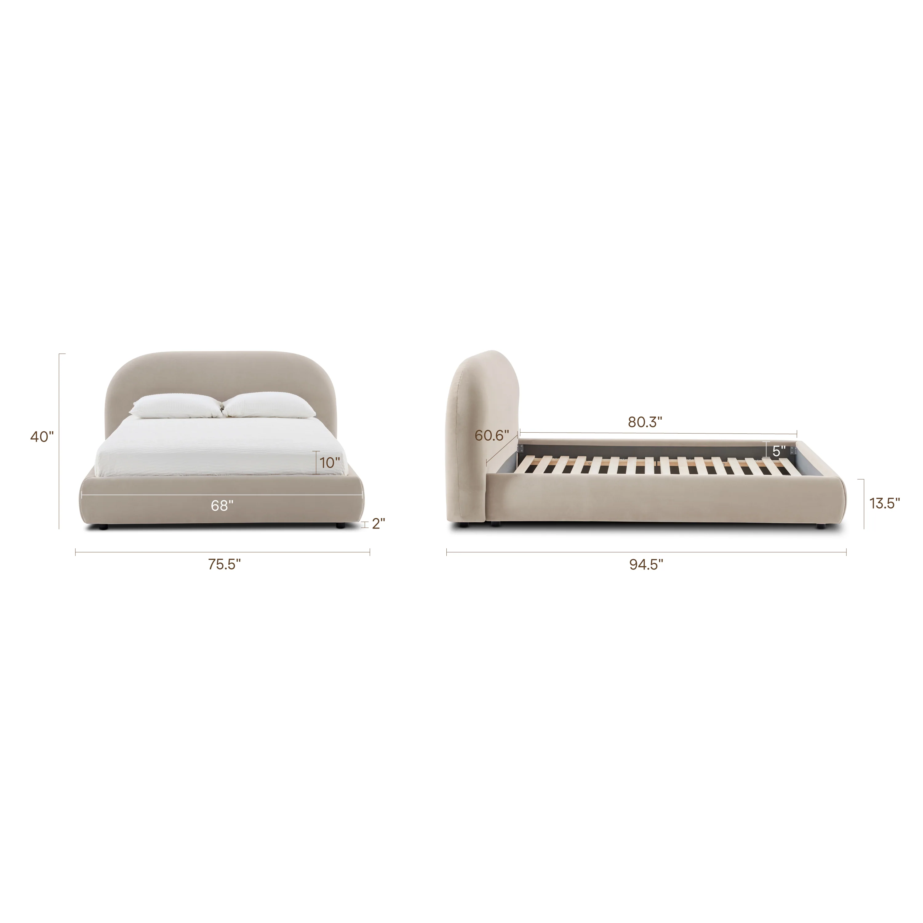 Genoa Bed | Dune Brown | Queen - Image 17