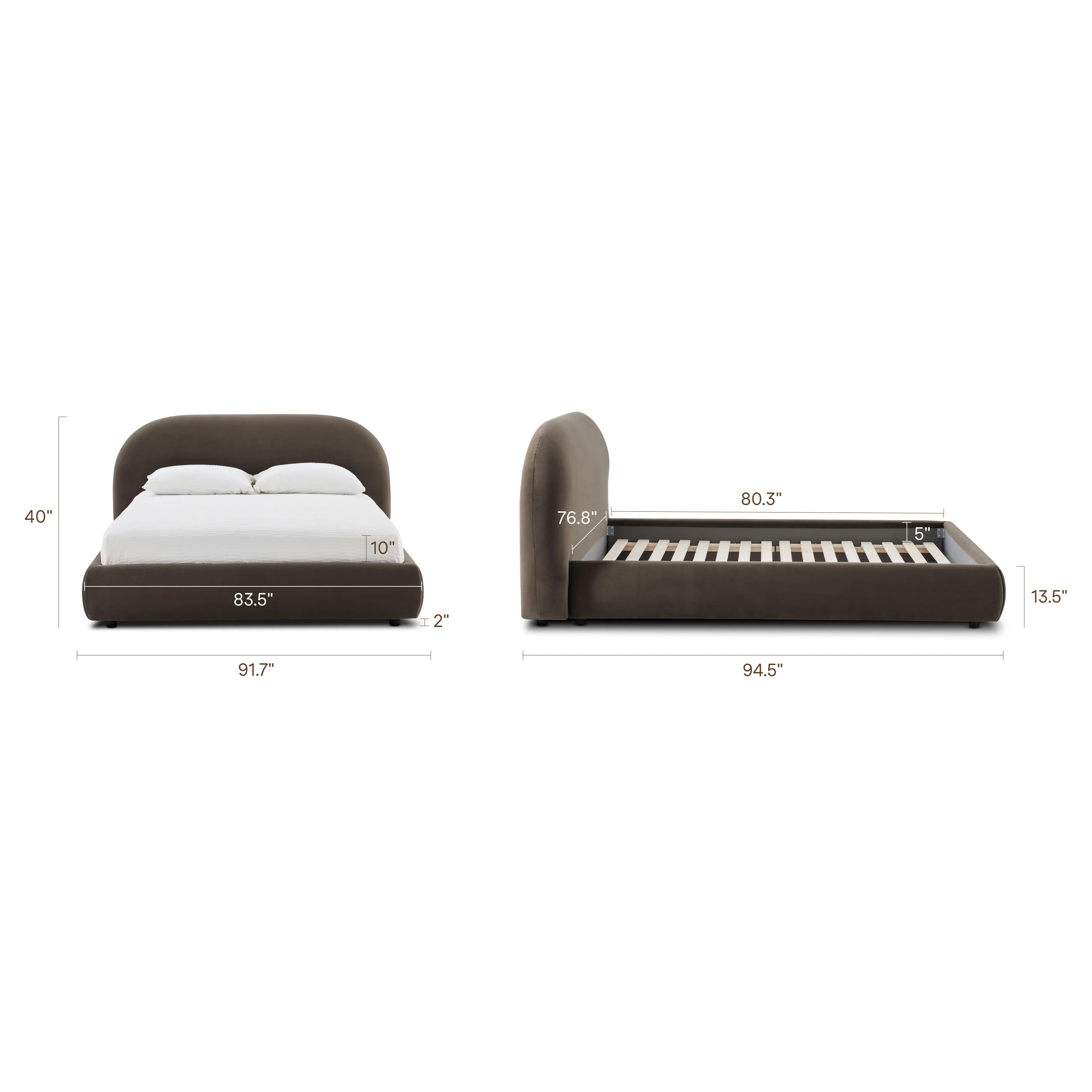Genoa Bed | Shadow Brown | King - Image 17