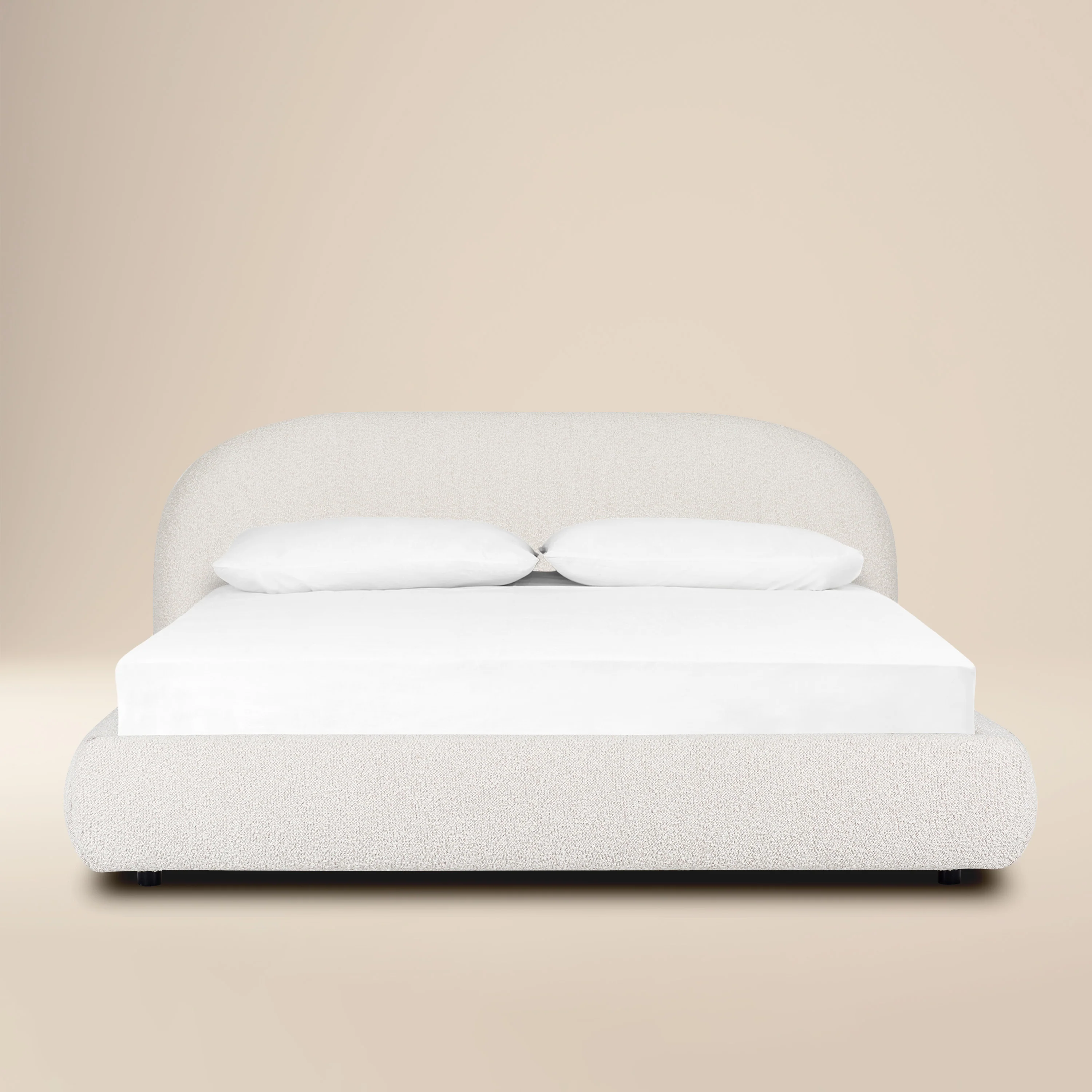 Genoa Bed | Crema White Boucle | King