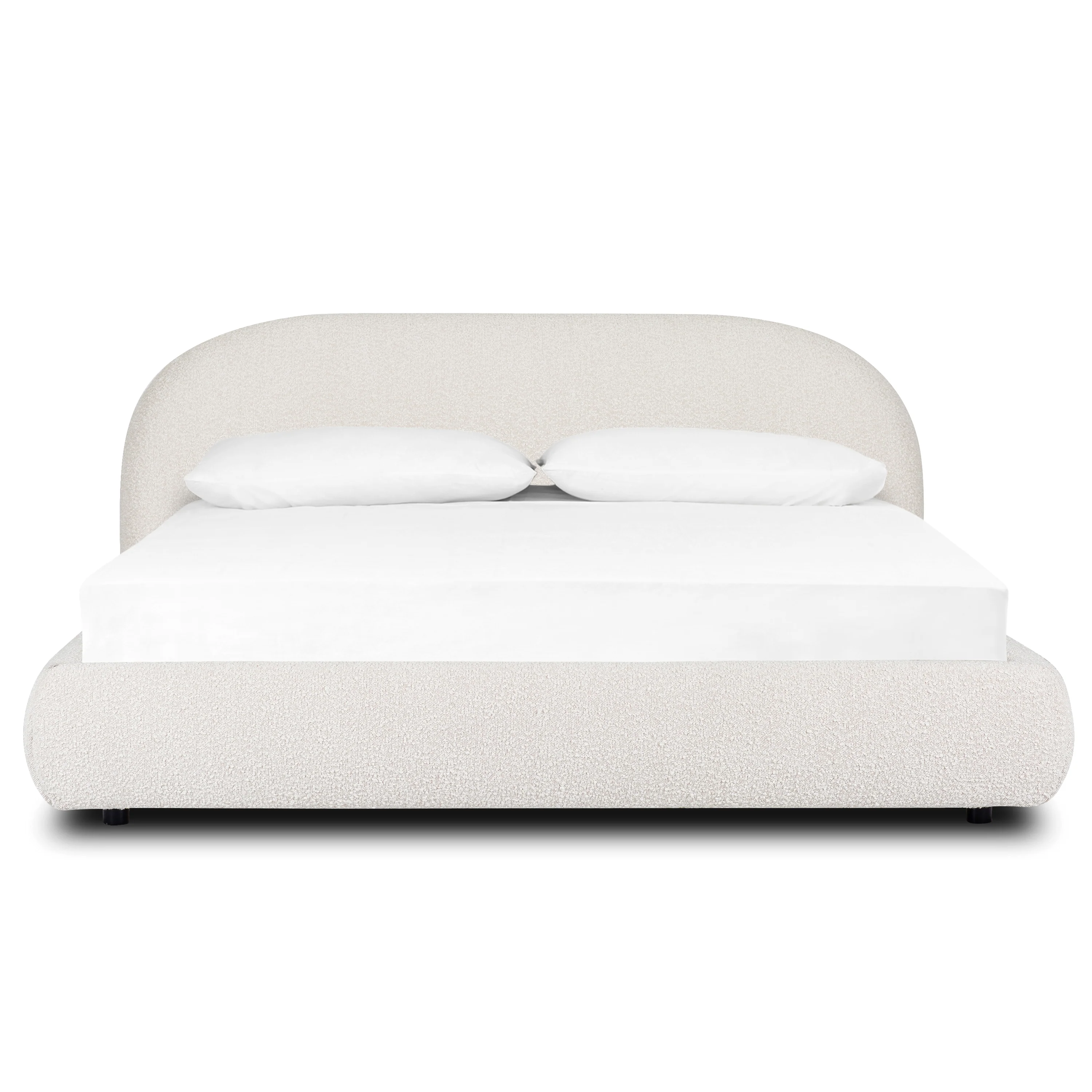 Genoa Bed | Crema White Boucle | King - Image 2