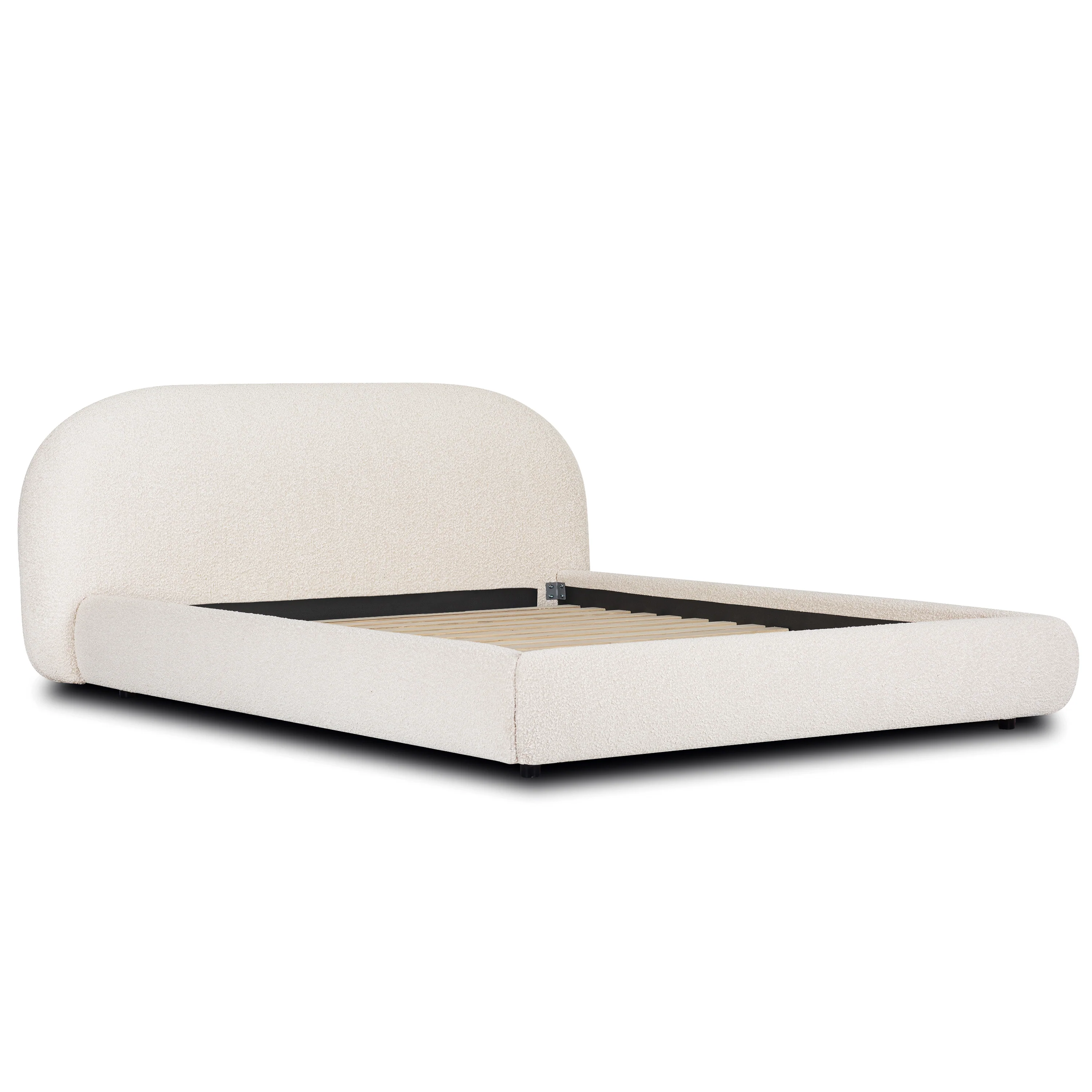 Genoa Bed | Crema White Boucle | King - Image 4