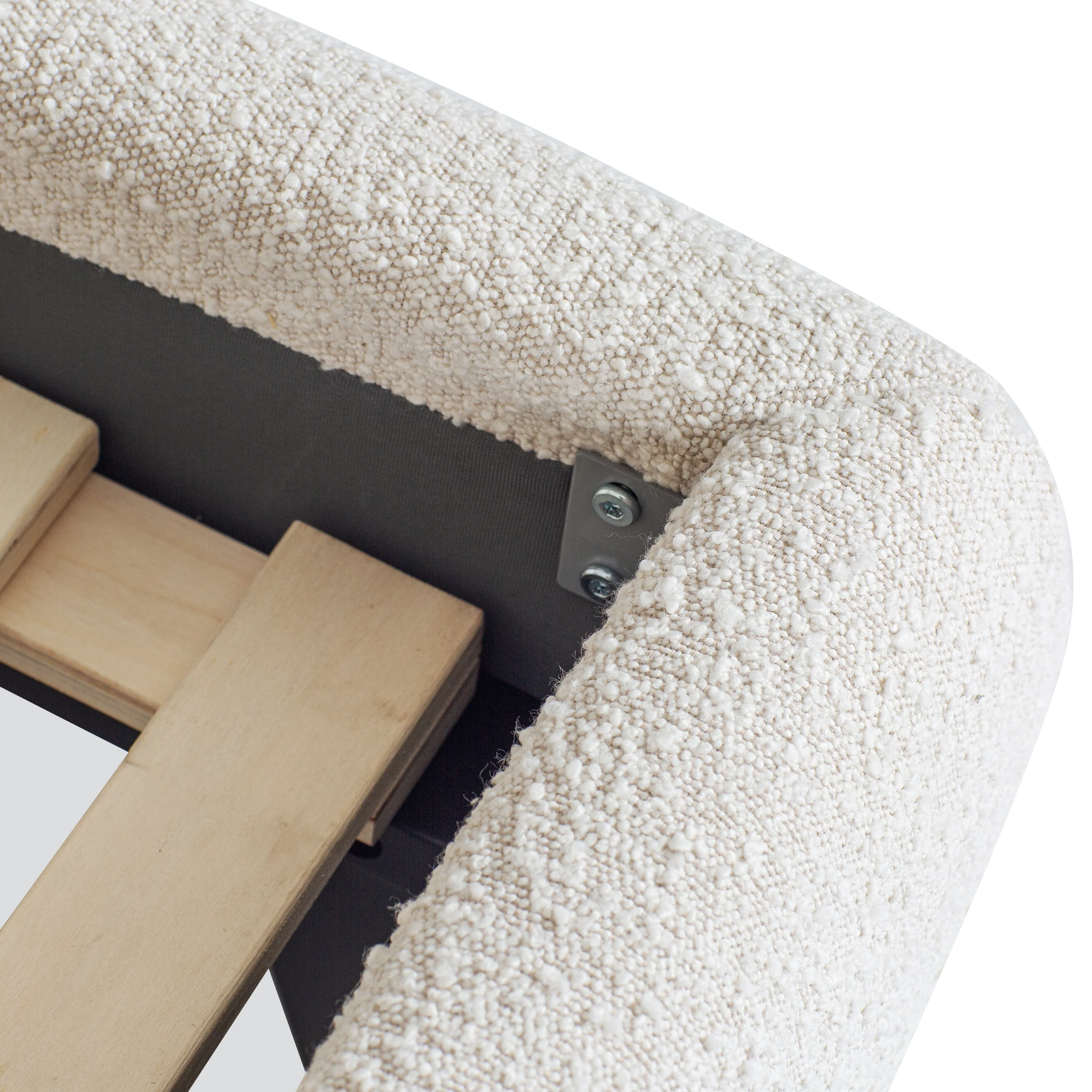 Genoa Bed | Crema White Boucle | King - Image 9