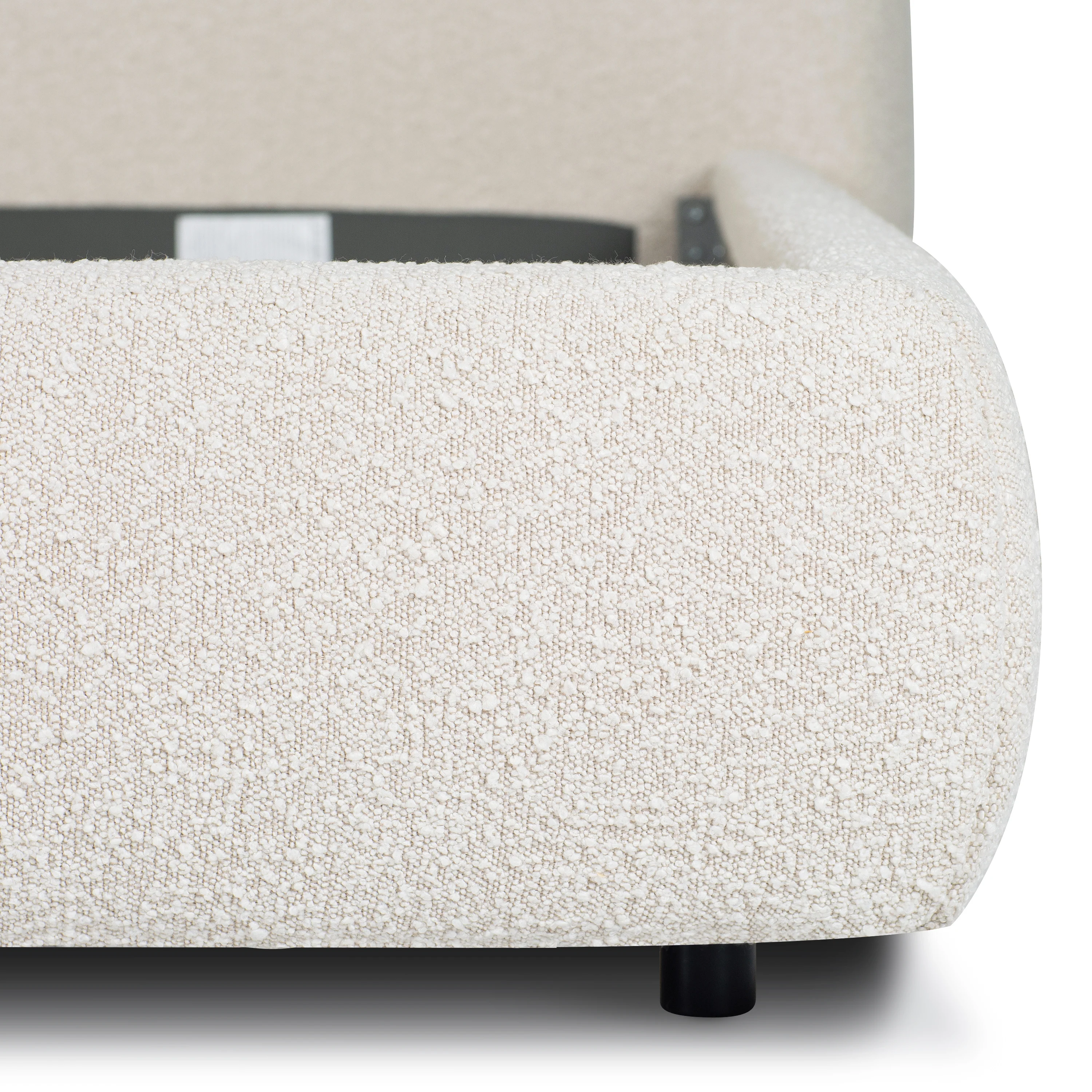 Genoa Bed | Crema White Boucle | Queen - Image 12