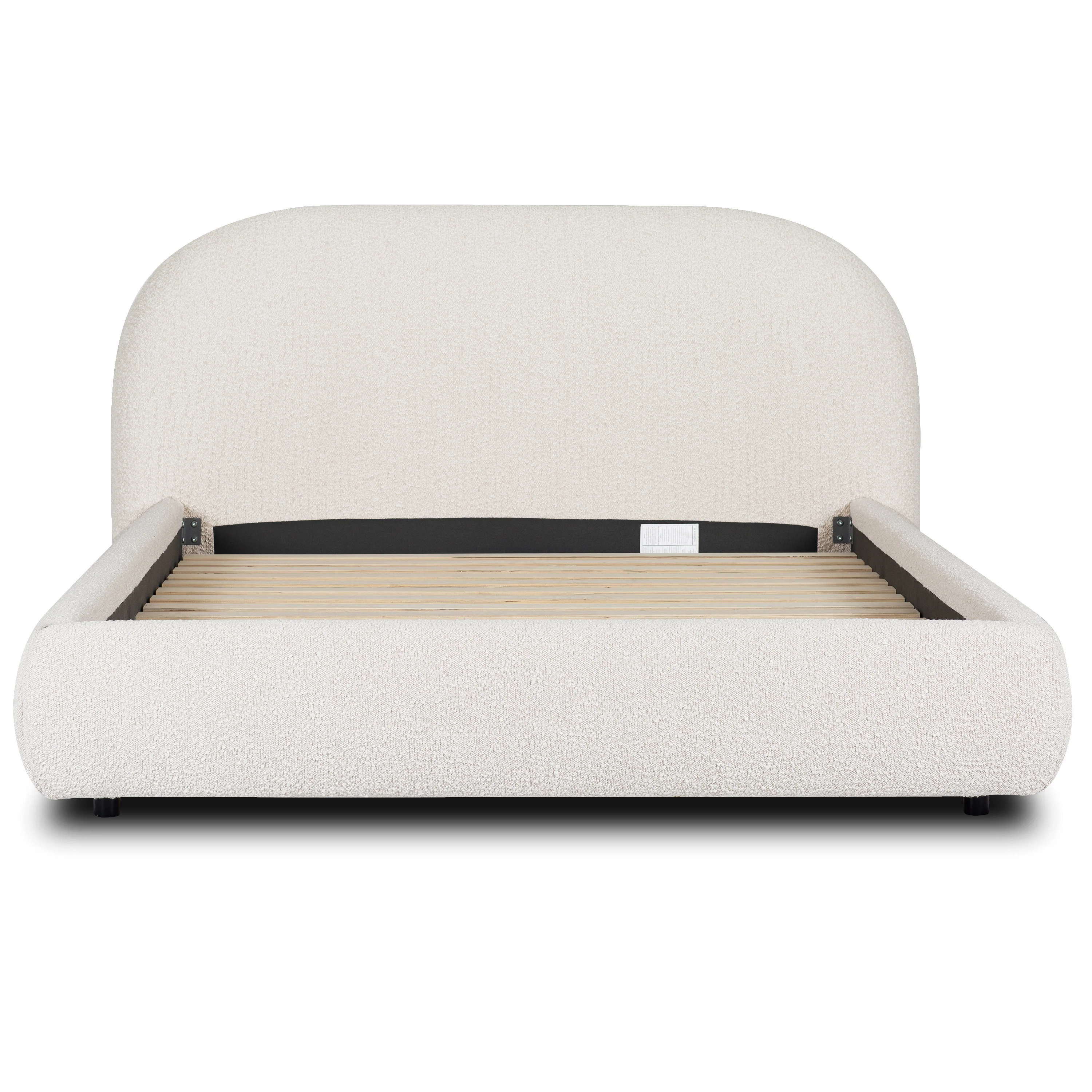 Genoa Bed | Crema White Boucle | Queen - Image 6