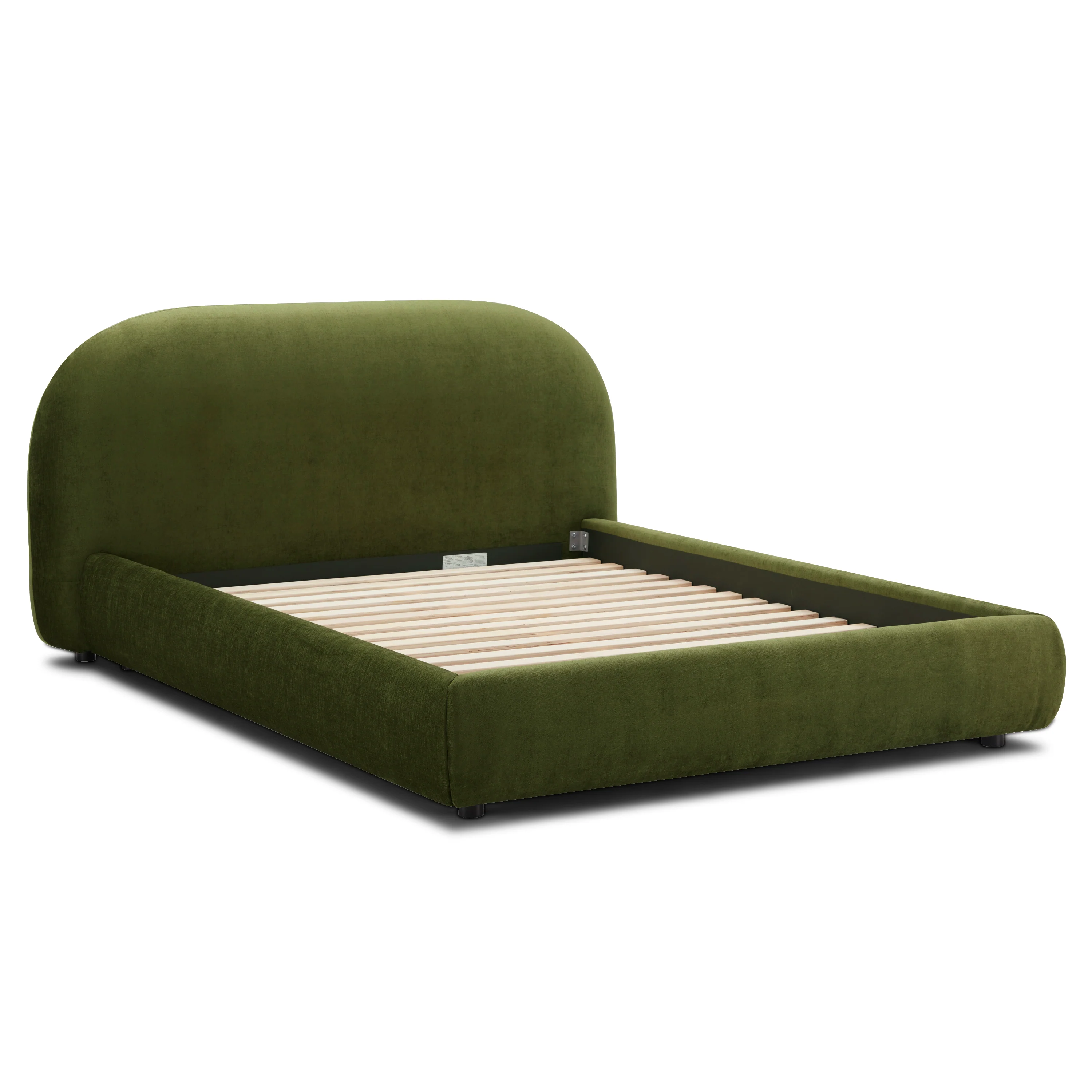 Genoa Bed | Distressed Green Velvet | Queen - Image 4