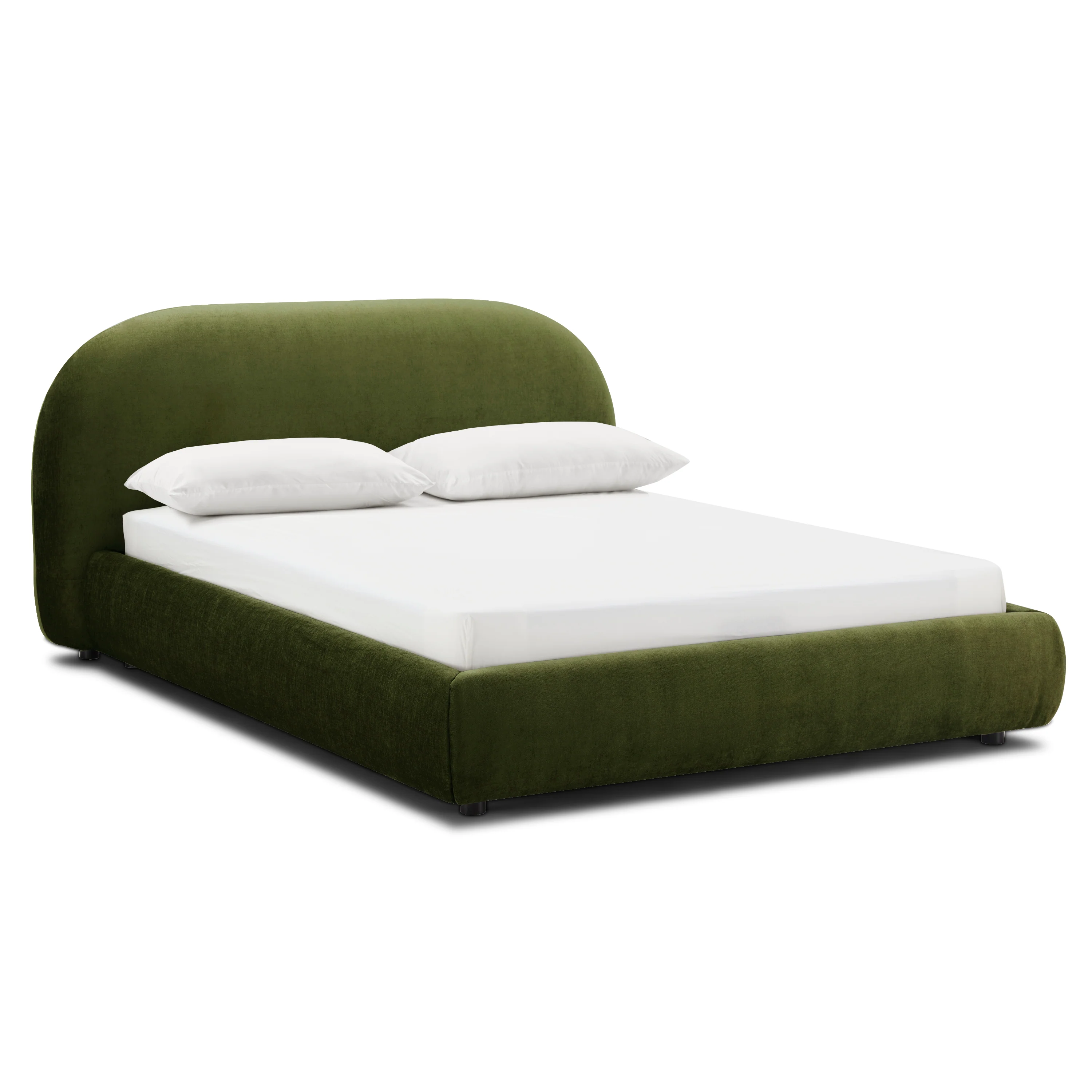 Genoa Bed | Distressed Green Velvet | Queen - Image 6