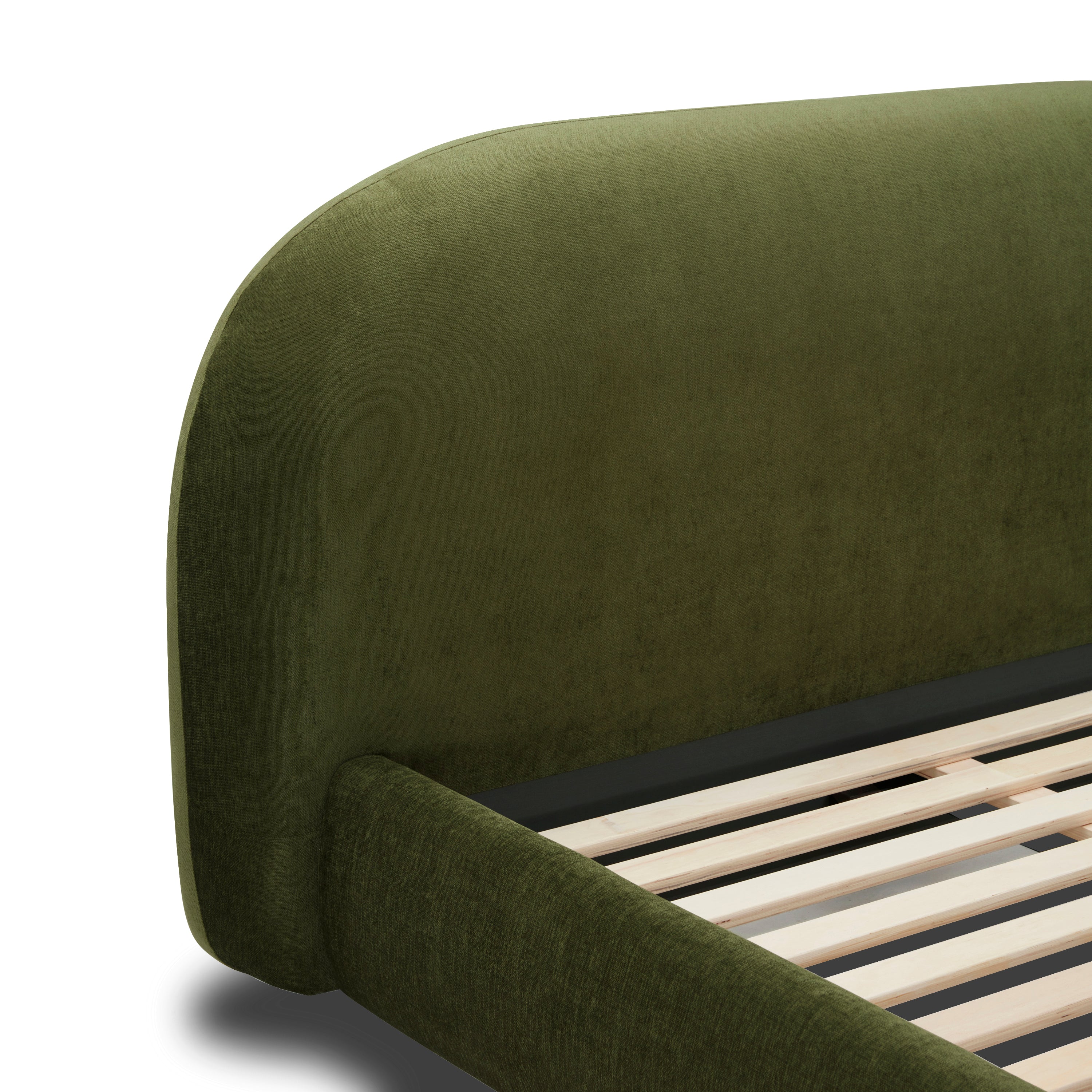 Genoa Bed | Distressed Green Velvet | Queen - Image 9