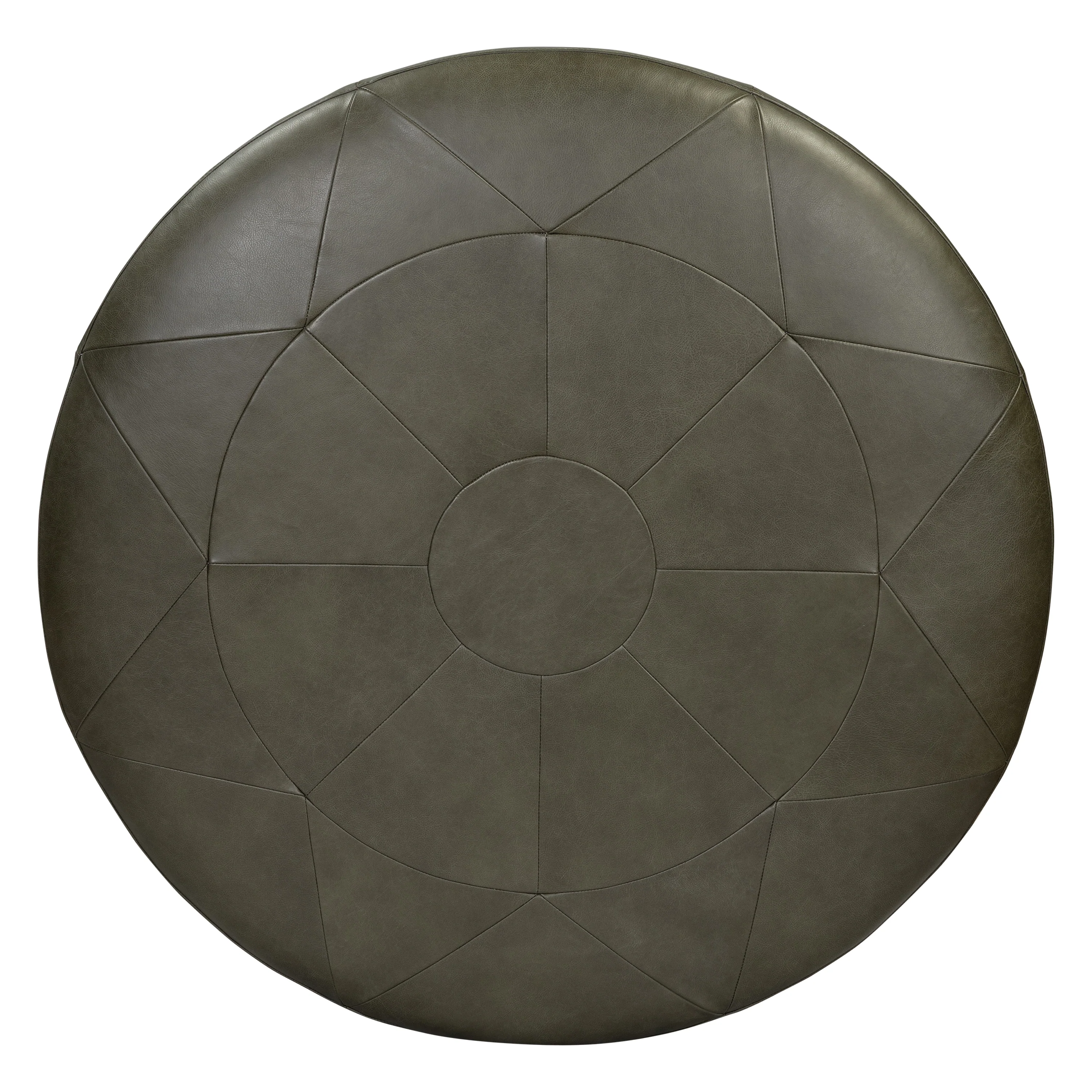 Gio Leather Ottoman | Olivine Green - Image 5
