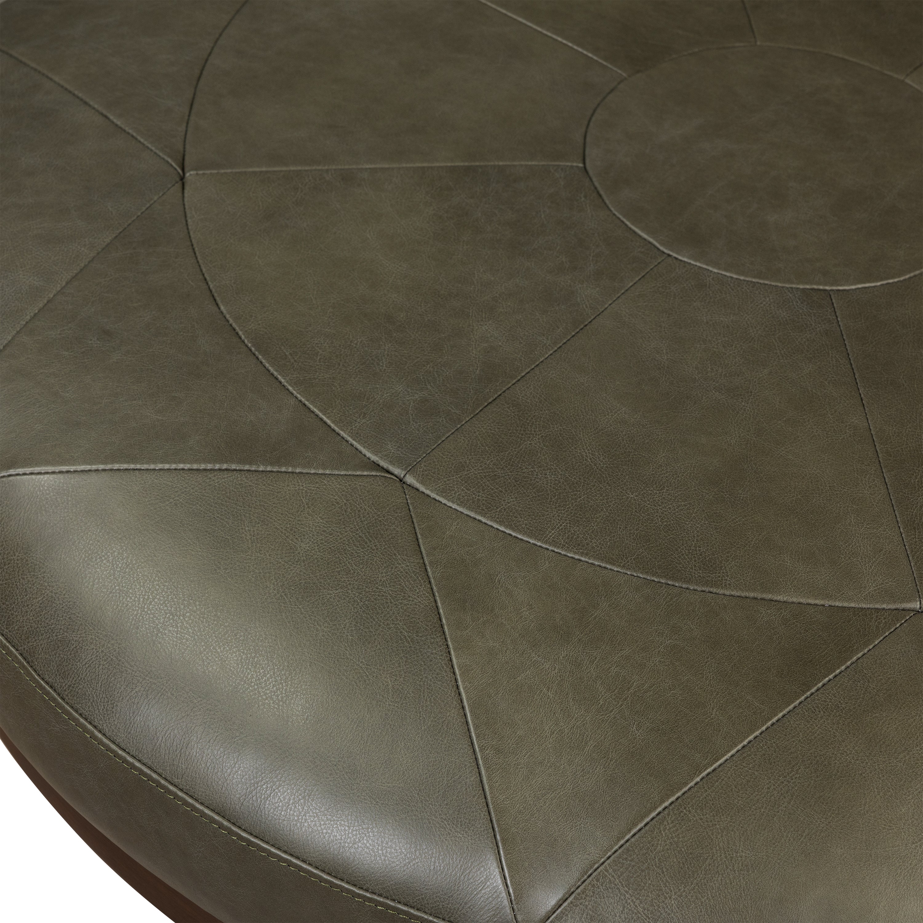 Gio Leather Ottoman | Olivine Green - Image 6