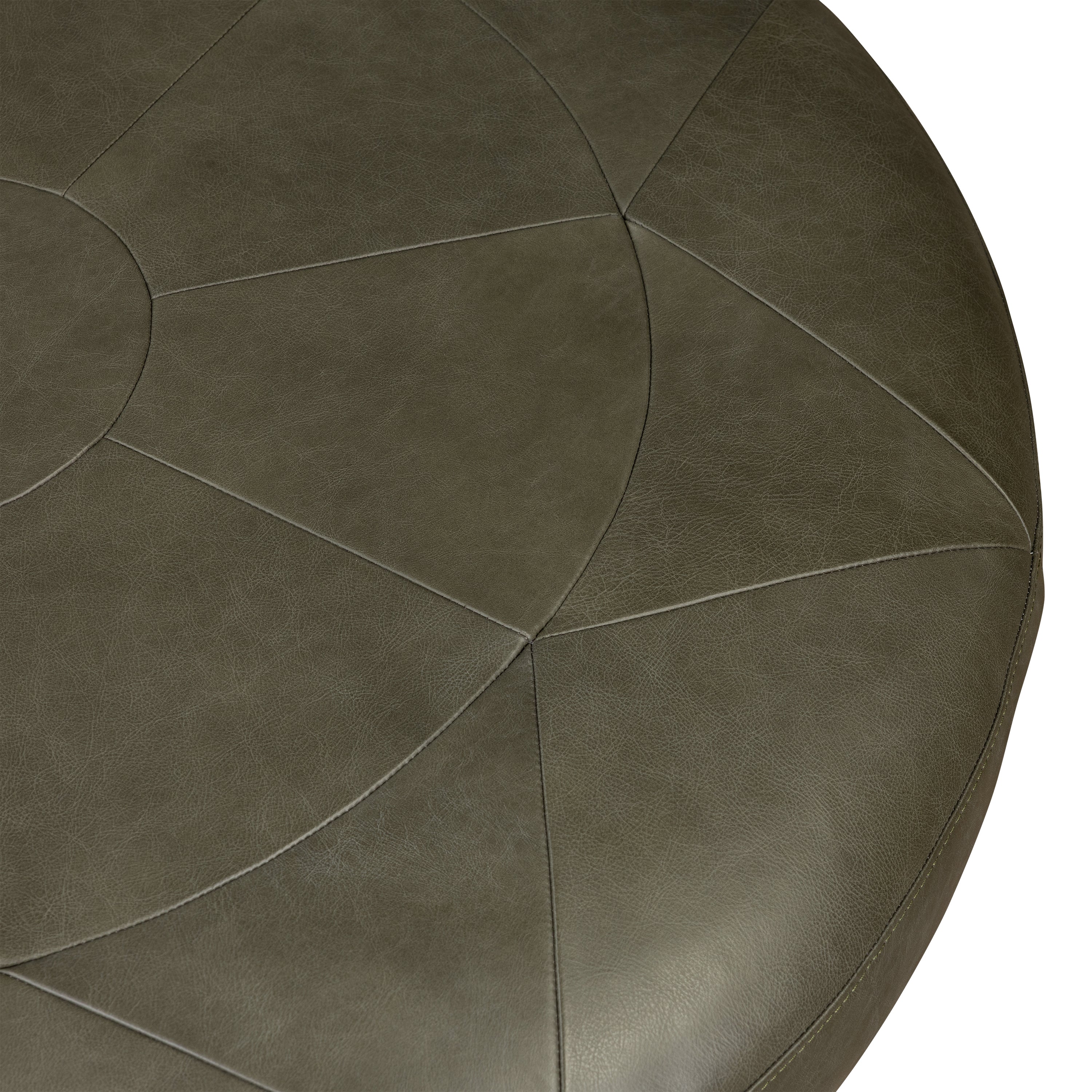 Gio Leather Ottoman | Olivine Green - Image 7