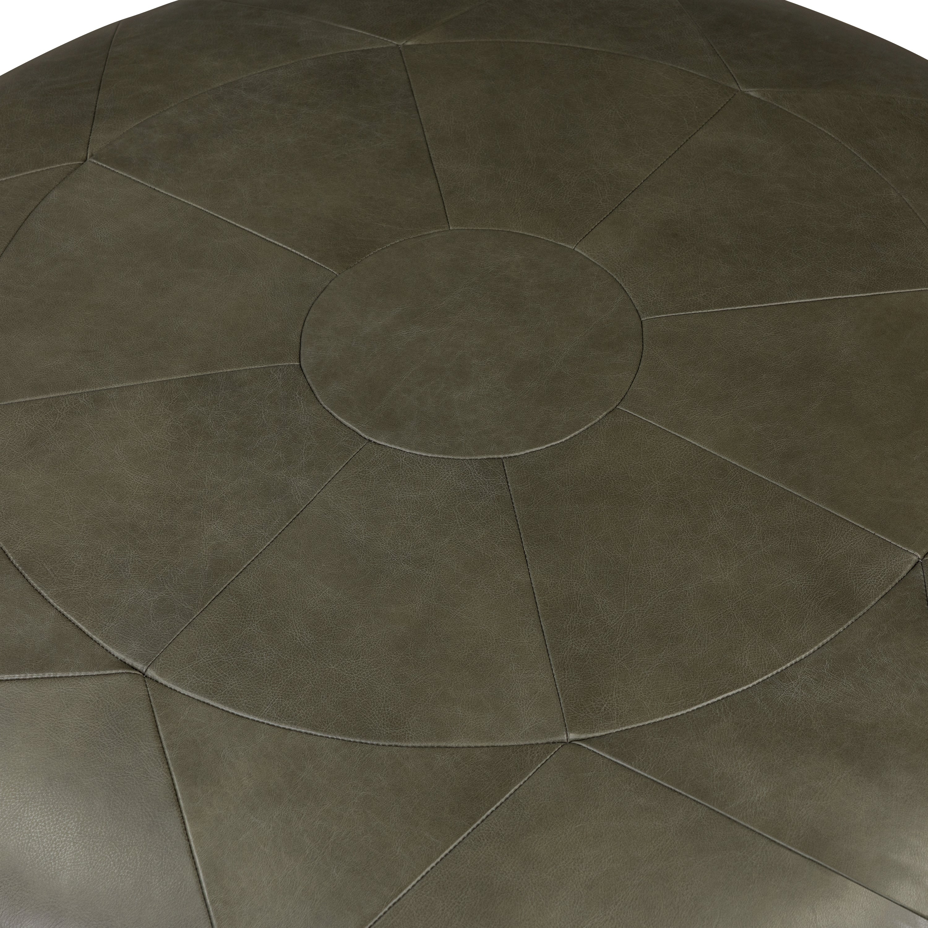 Gio Leather Ottoman | Olivine Green - Image 8