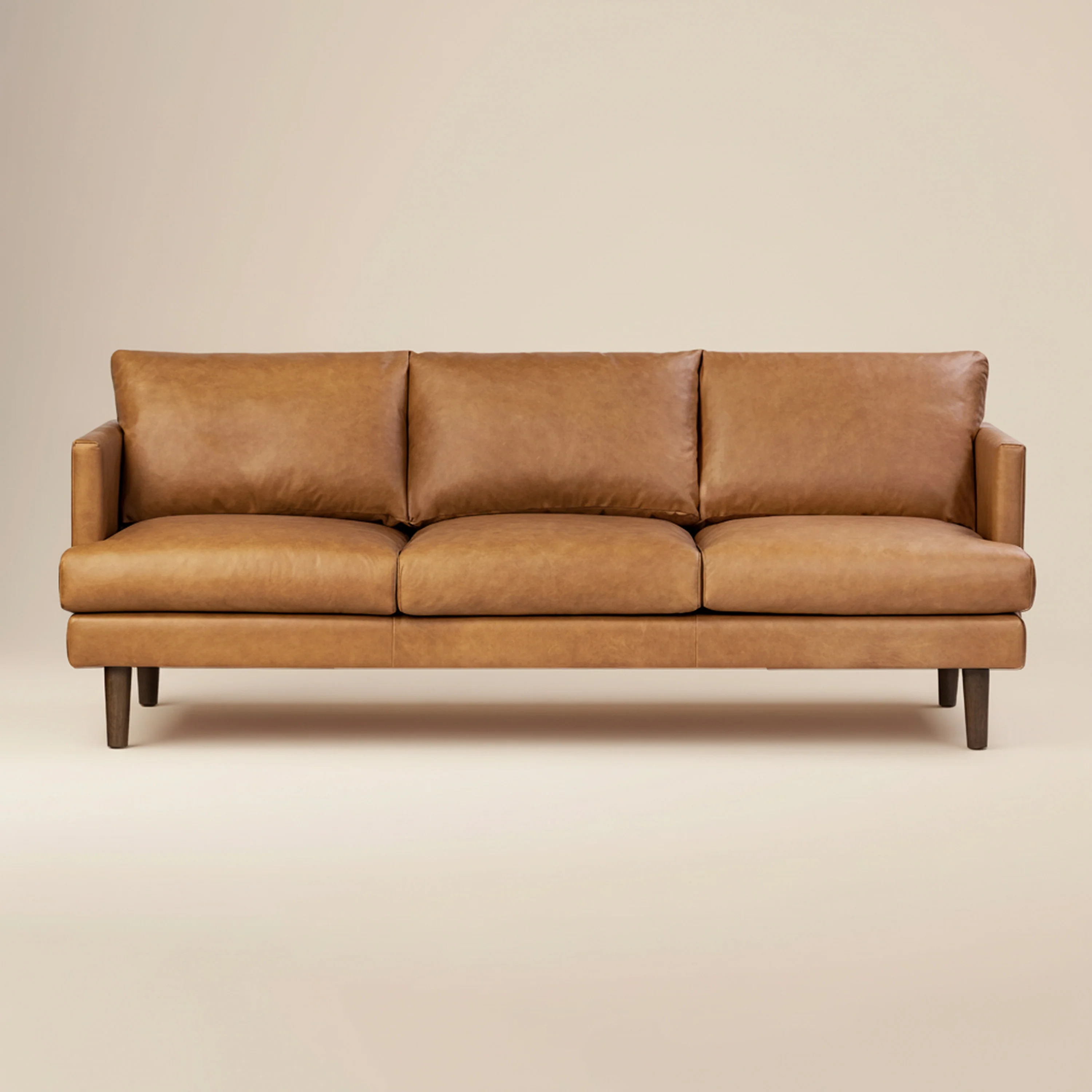 Girona 88" Leather Sofa | Cognac Tan
