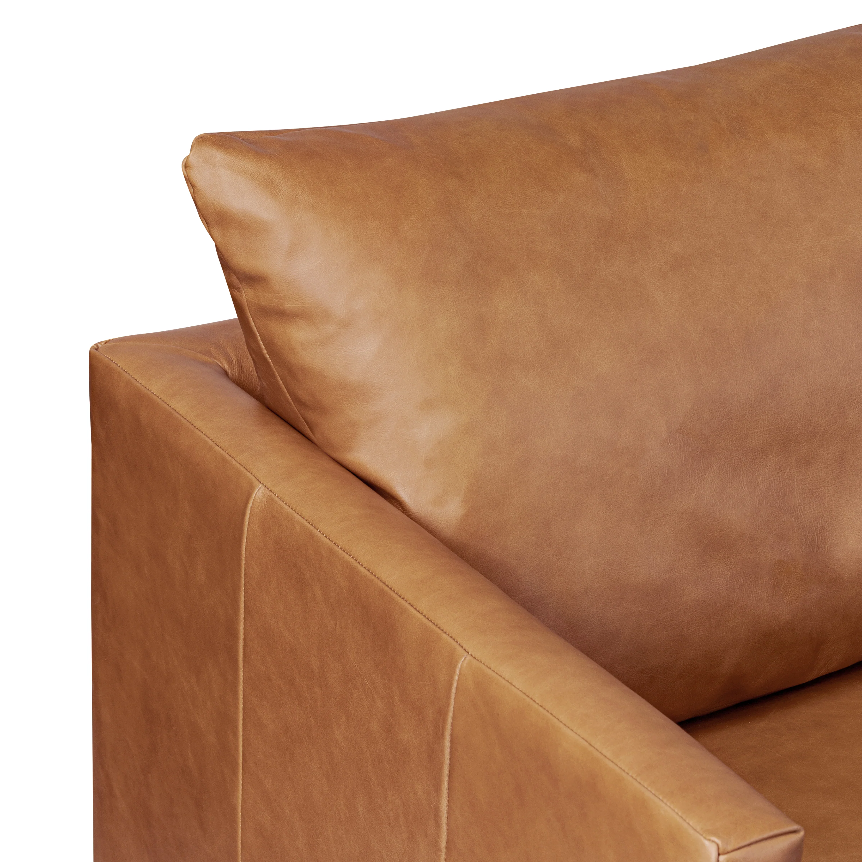 Girona 88" Leather Sofa | Cognac Tan - Image 9