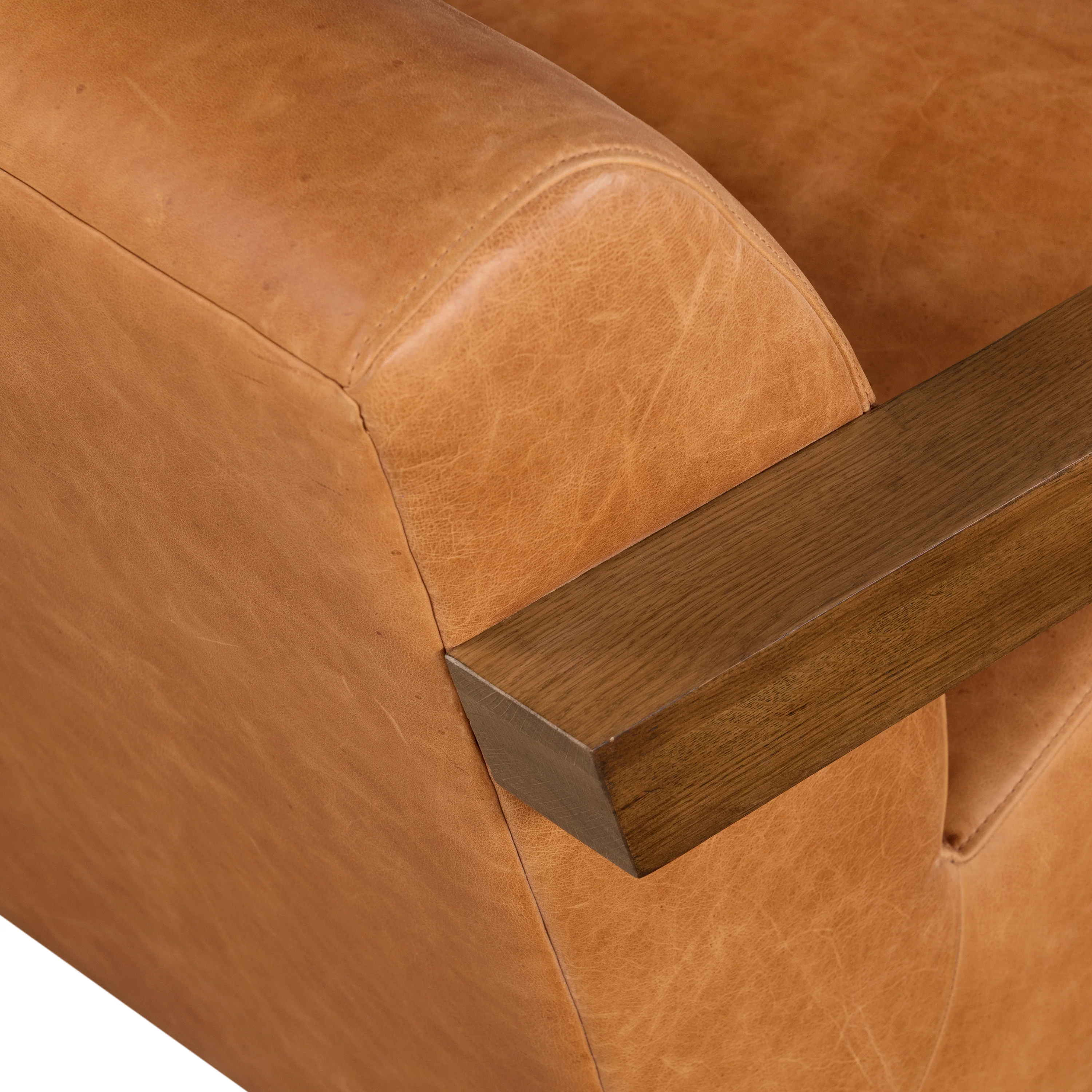 Giza Leather Lounge Chair | Cognac Tan | Single - Image 10