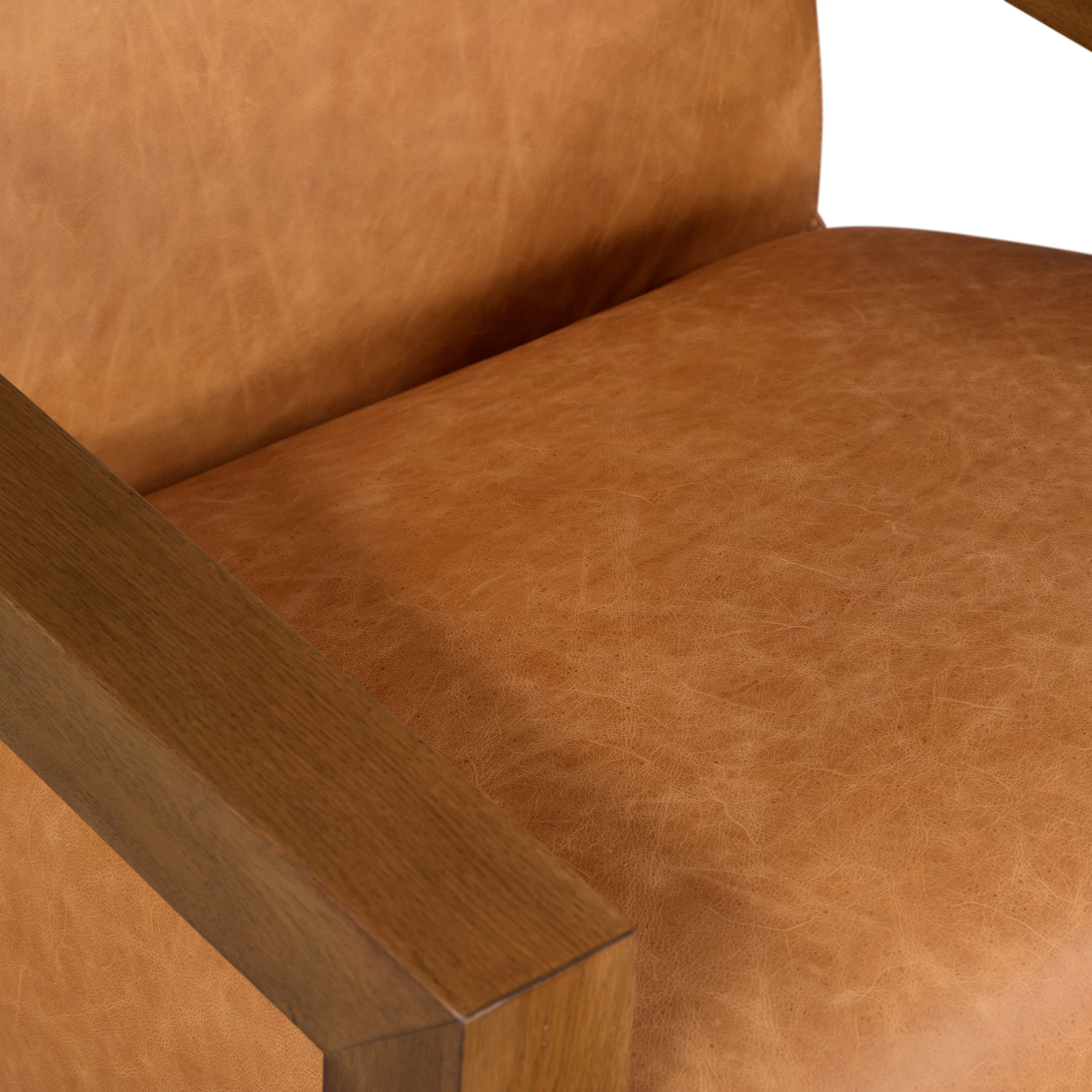 Giza Leather Lounge Chair | Cognac Tan | Single - Image 11