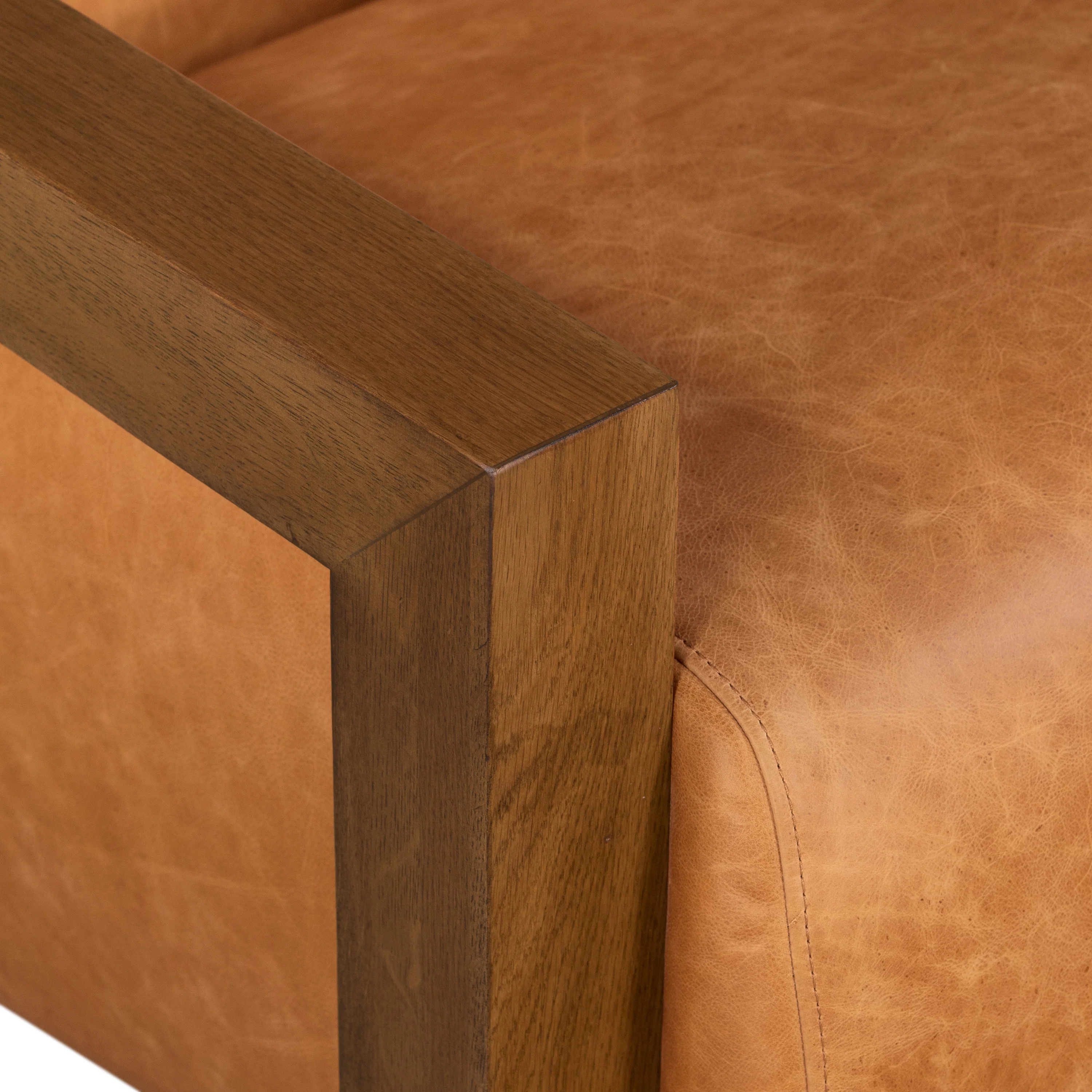 Giza Leather Lounge Chair | Cognac Tan | Single - Image 12